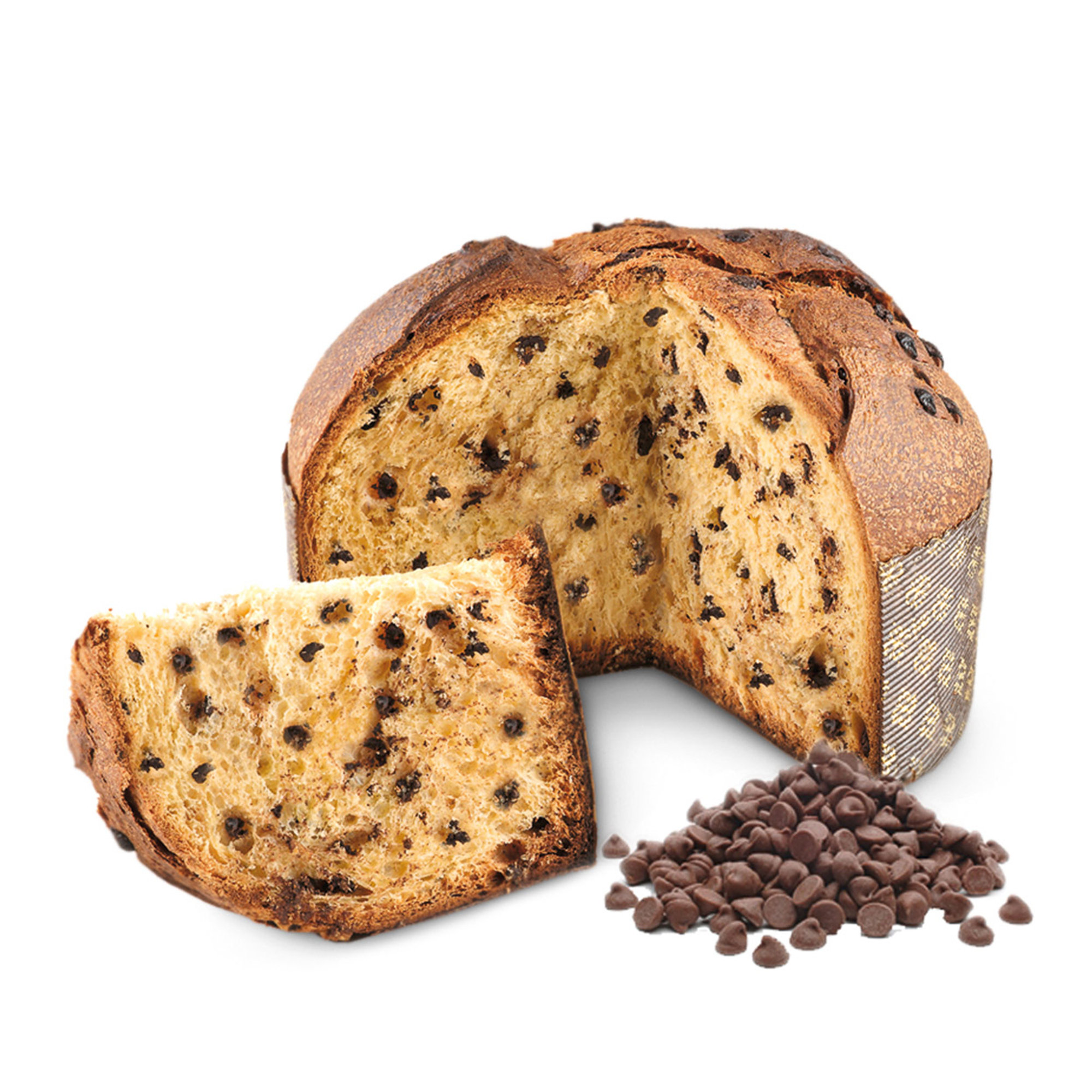 Panettone con praline al Cioccolato 750 gr Fraccaro vista1