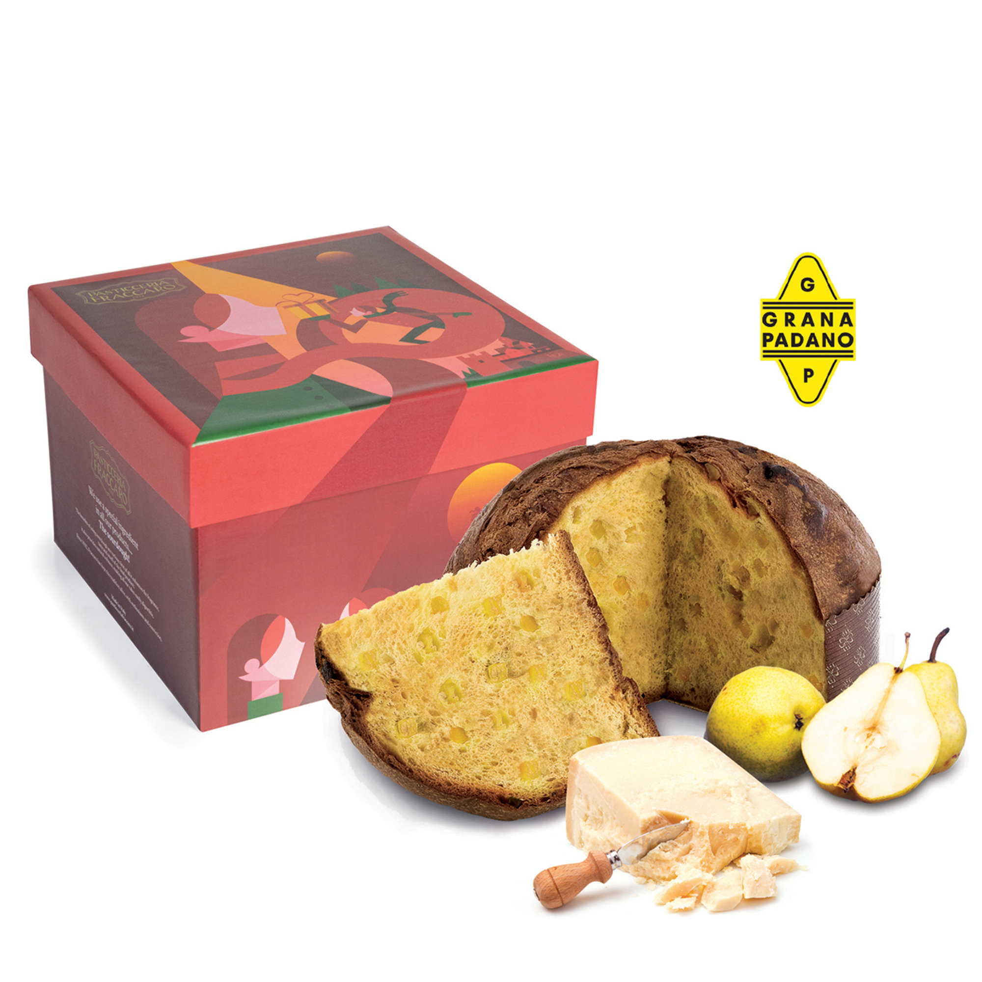 "Panettone d'Artista" con Grana Padano e Pere 750 gr LIMITED EDITION Fraccaro vista0