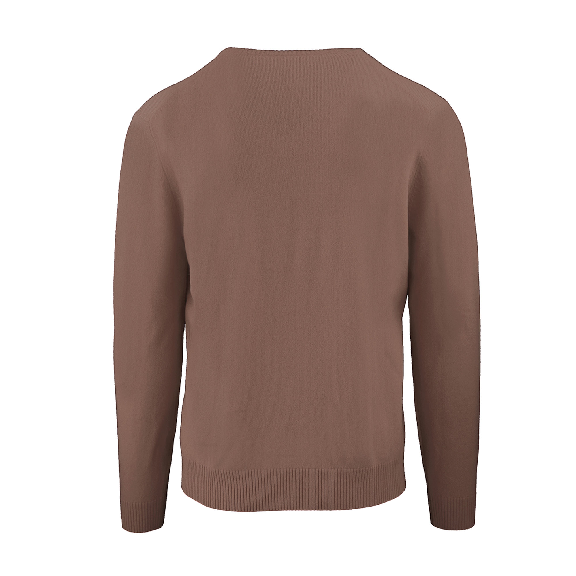 Maglia in lana e cachemire con collo a V nocciola MALO OPTIMUM vista2