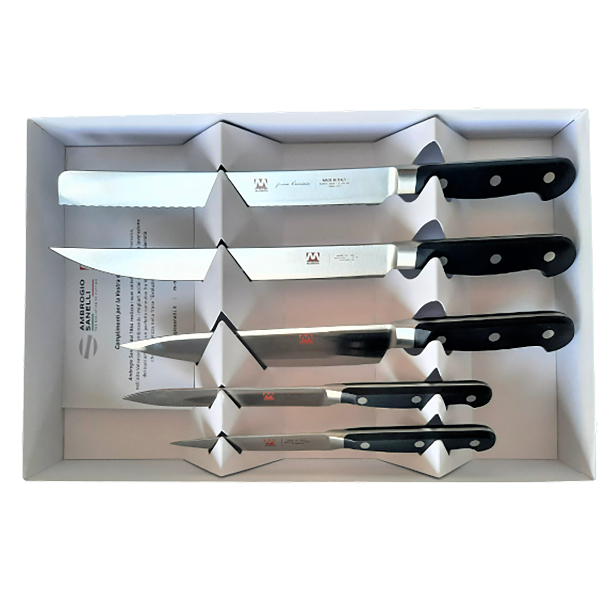 MONTANA MAITRE SET 5 COLTELLI FORGIATI"CHEF" M962.005 Ambrogio Sanelli Montana vista2