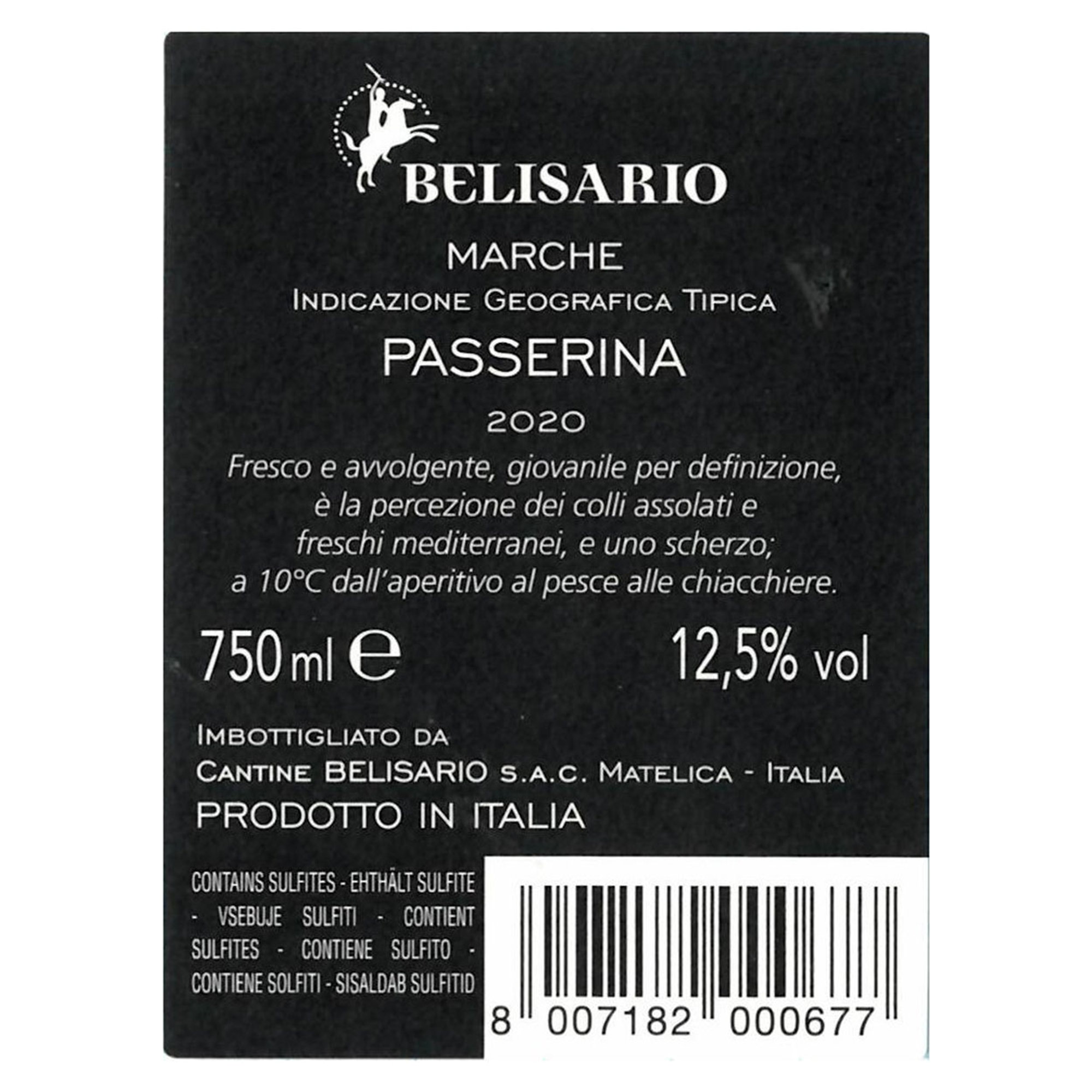 3 bottiglie - Passerina IGT 2022 Cantine Belisario vista1