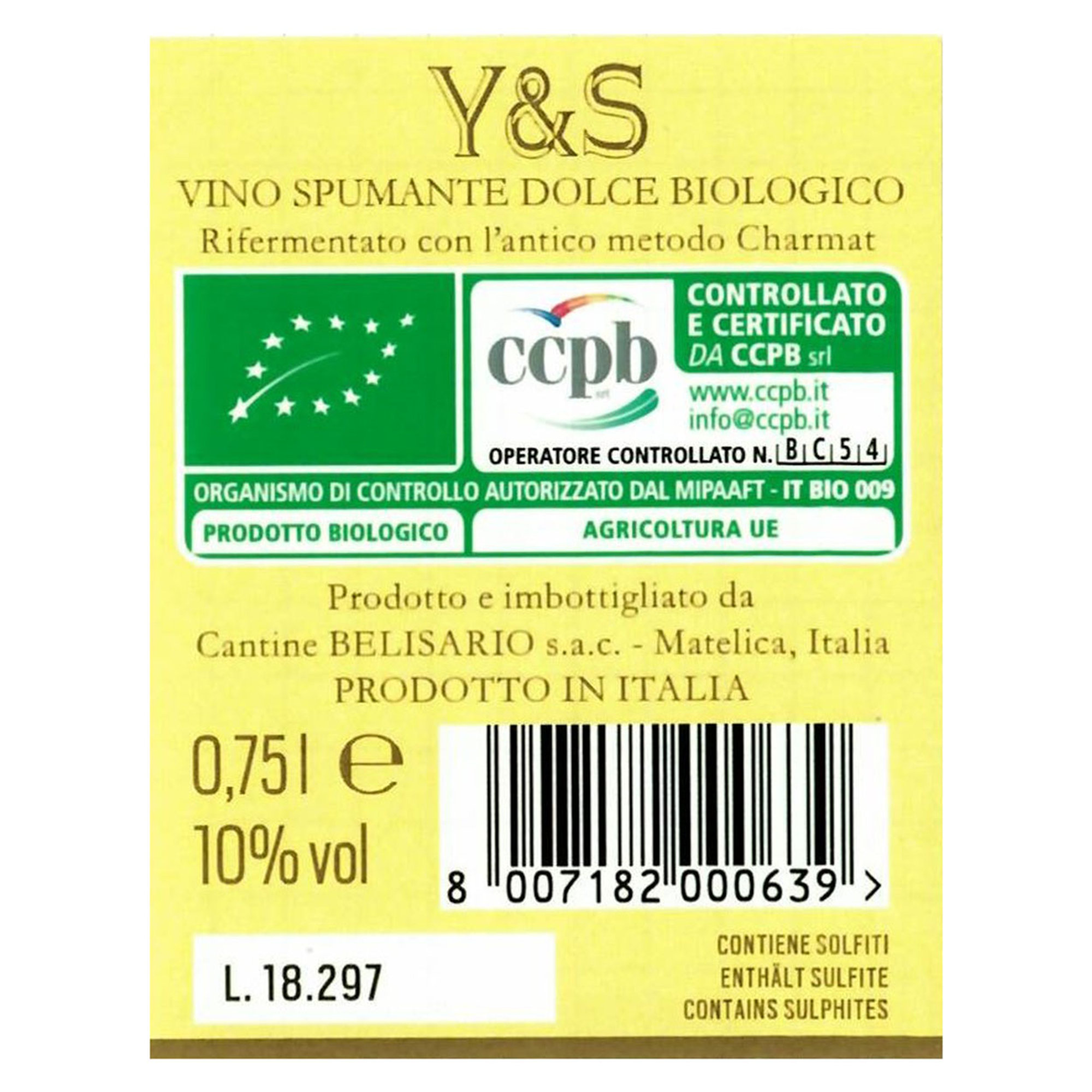 3 bouteilles mixtes : Carpe Diem Passito DOC 50 cl - Vin Mousseux Doux Y&amp;S 75 cl - Melitites à base de Vin et de Miel 50 cl Cantine Belisario Obsoleto vista4