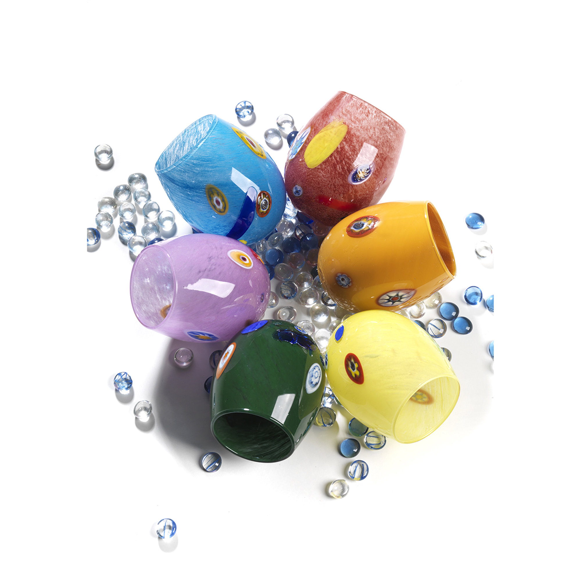 Murrinice set 6 bicchieri acqua h.10.5 cm, verde Le Murrine vista1