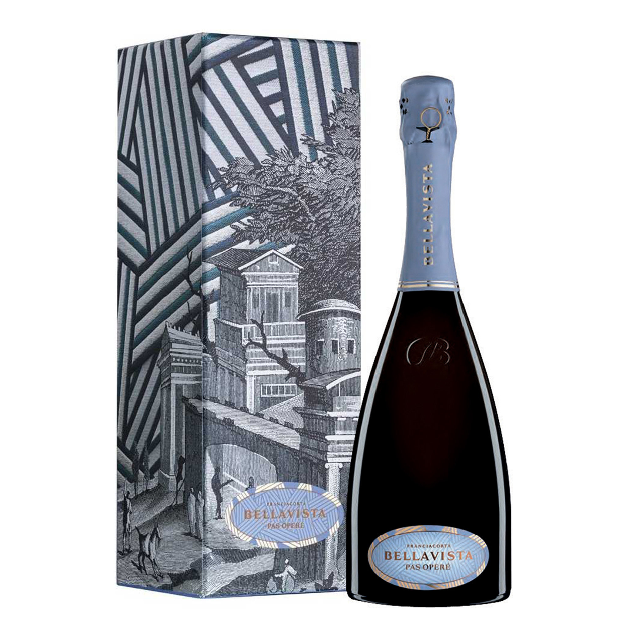 1 bottiglia - Franciacorta Pas Operè Extra Brut Millesimato 2015 con cofanetto Bellavista vista0