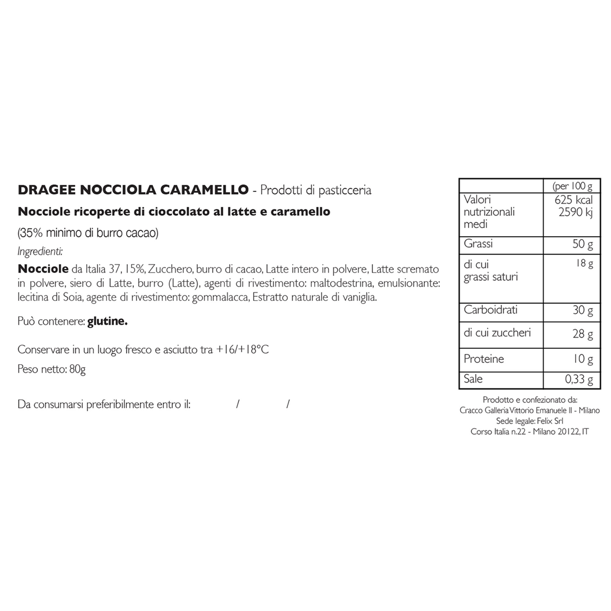 2 confezioni da 80 gr - Dragees Nocciola al Cioccolato al Latte e Caramello Carlo Cracco vista1