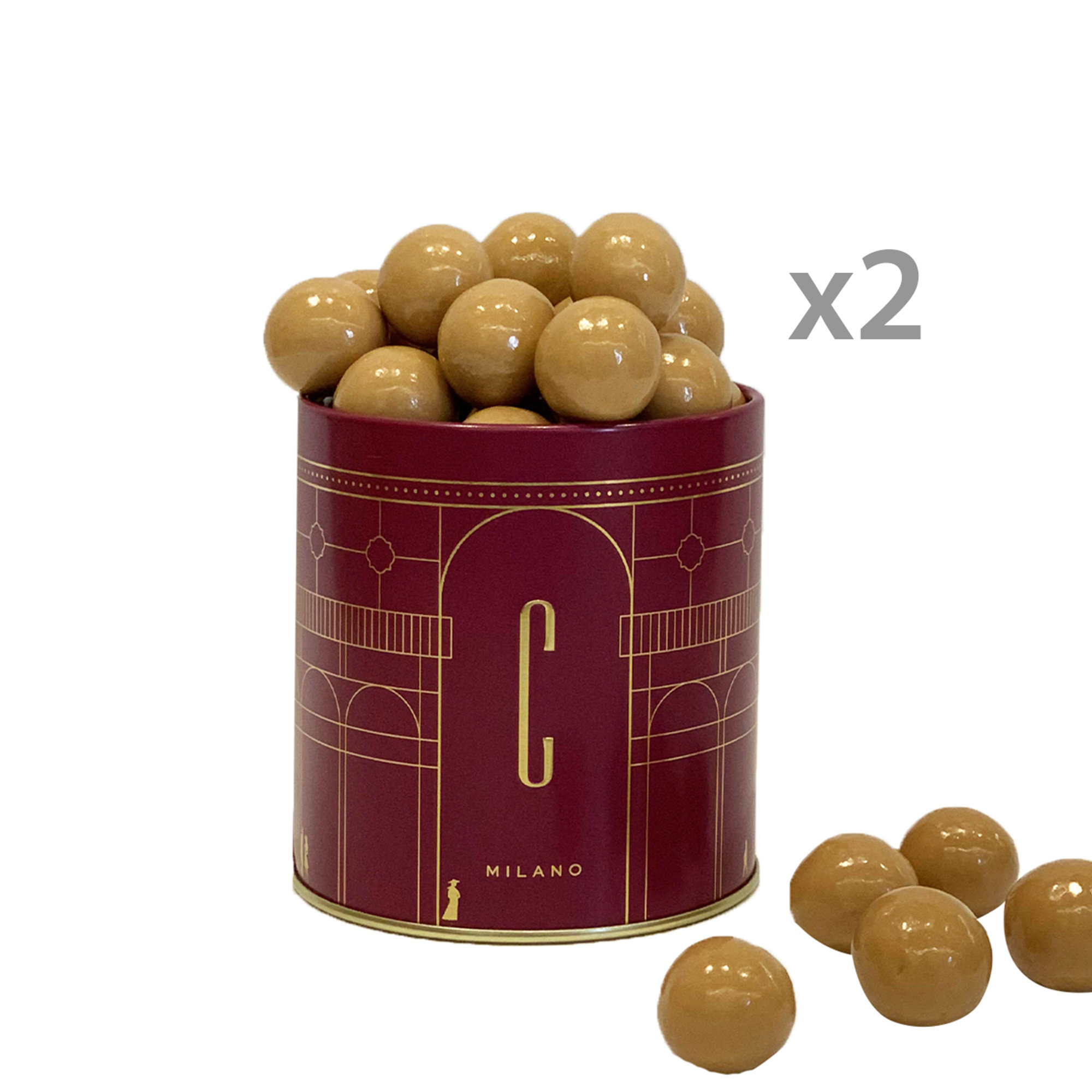 2 confezioni da 80 gr - Dragees Nocciola al Cioccolato al Latte e Caramello Carlo Cracco vista0