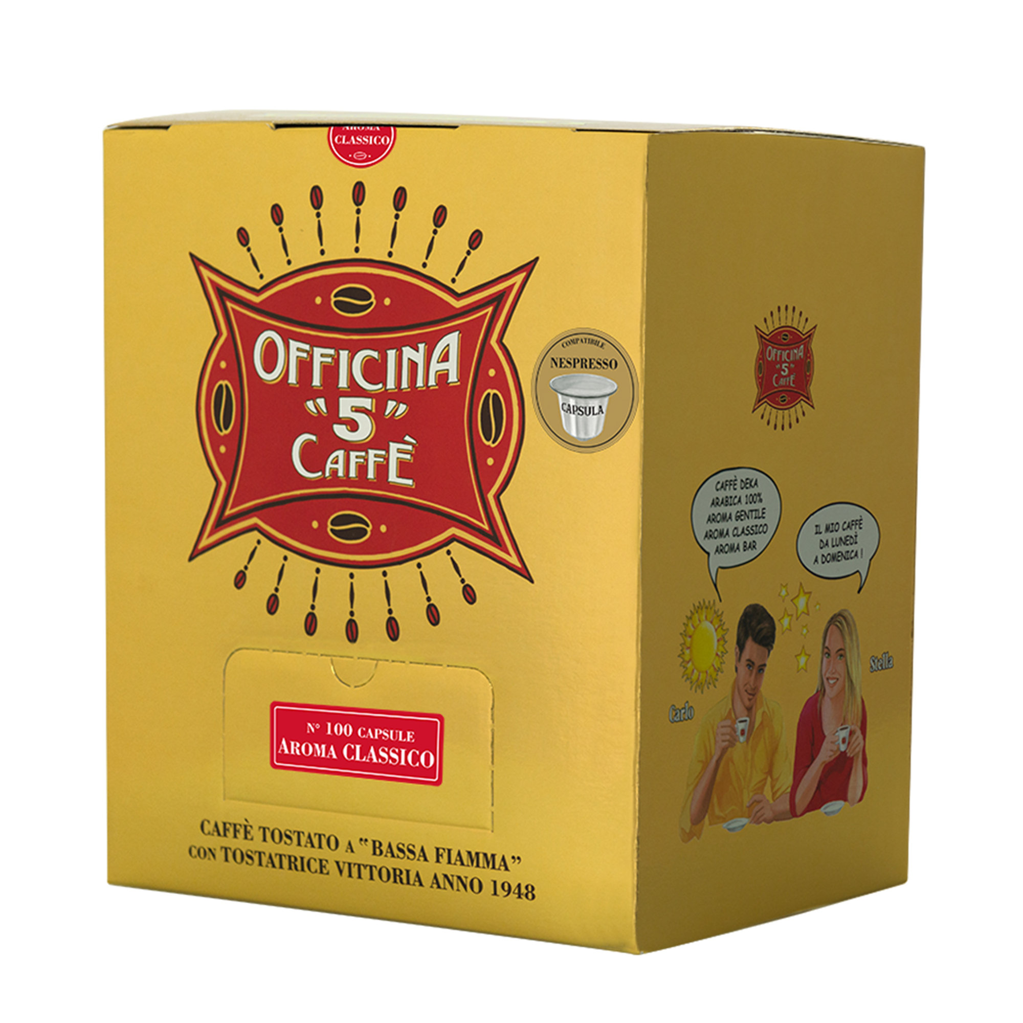 100 capsule - Compatibile Nespresso "Aroma Classico" Officina 5 Caffè vista0