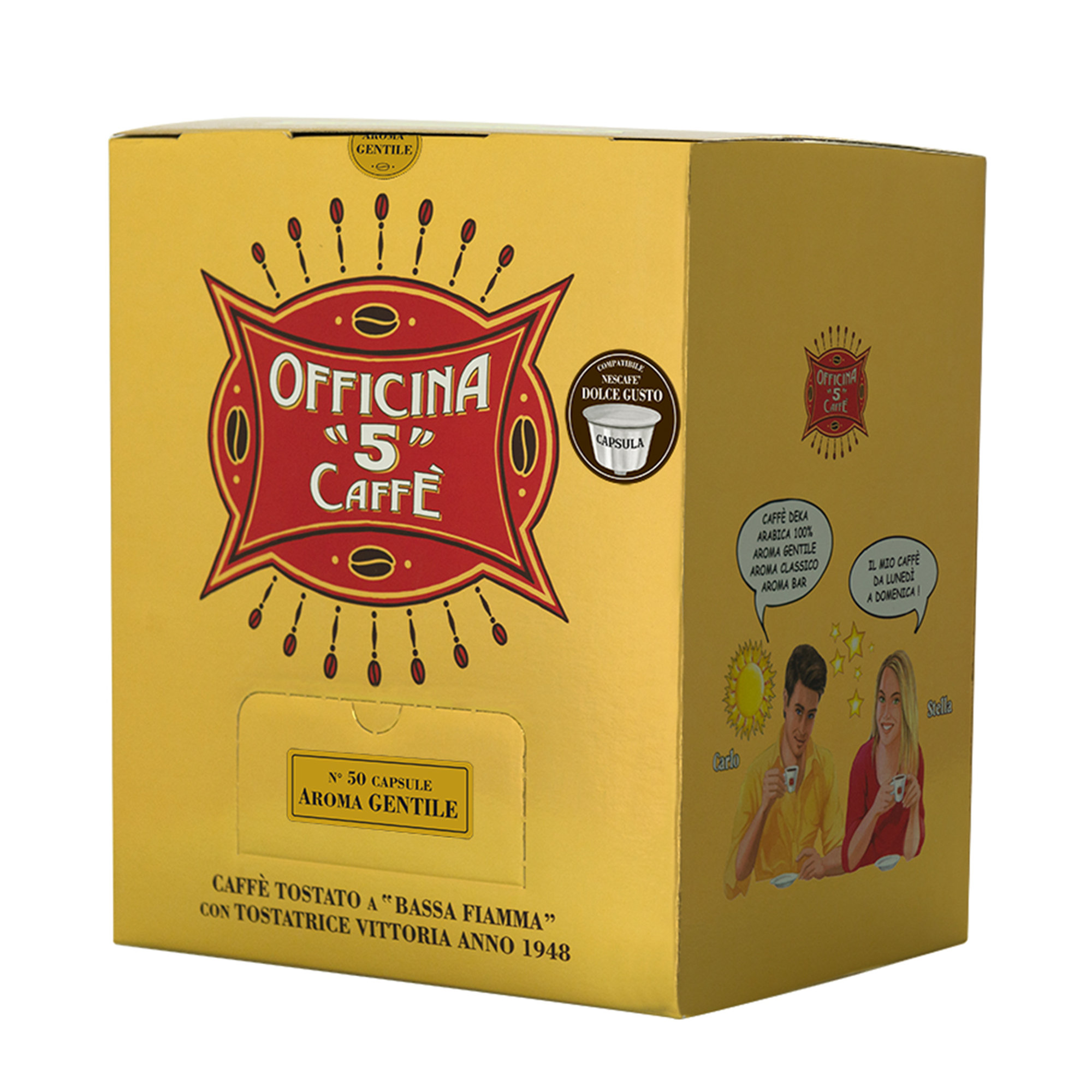 100 capsule -Compatibile Nescaffè Dolce Gusto "Aroma Gentile" Officina 5 Caffè vista0