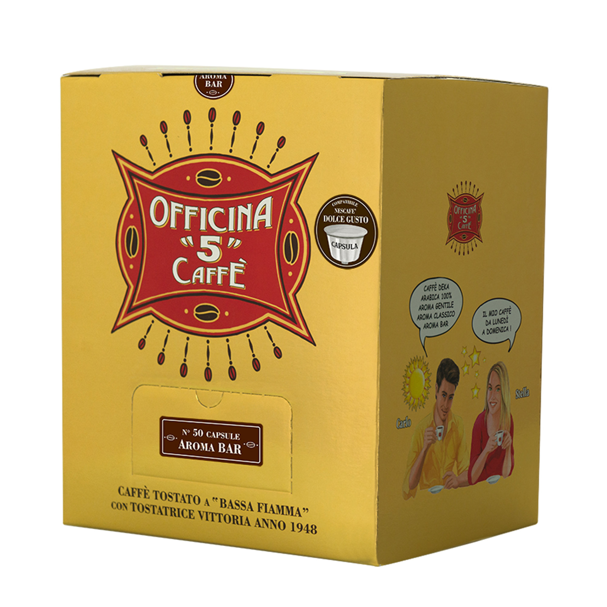 100 capsule -Compatibile Nescaffè Dolce Gusto "Aroma Bar" Officina 5 Caffè vista0