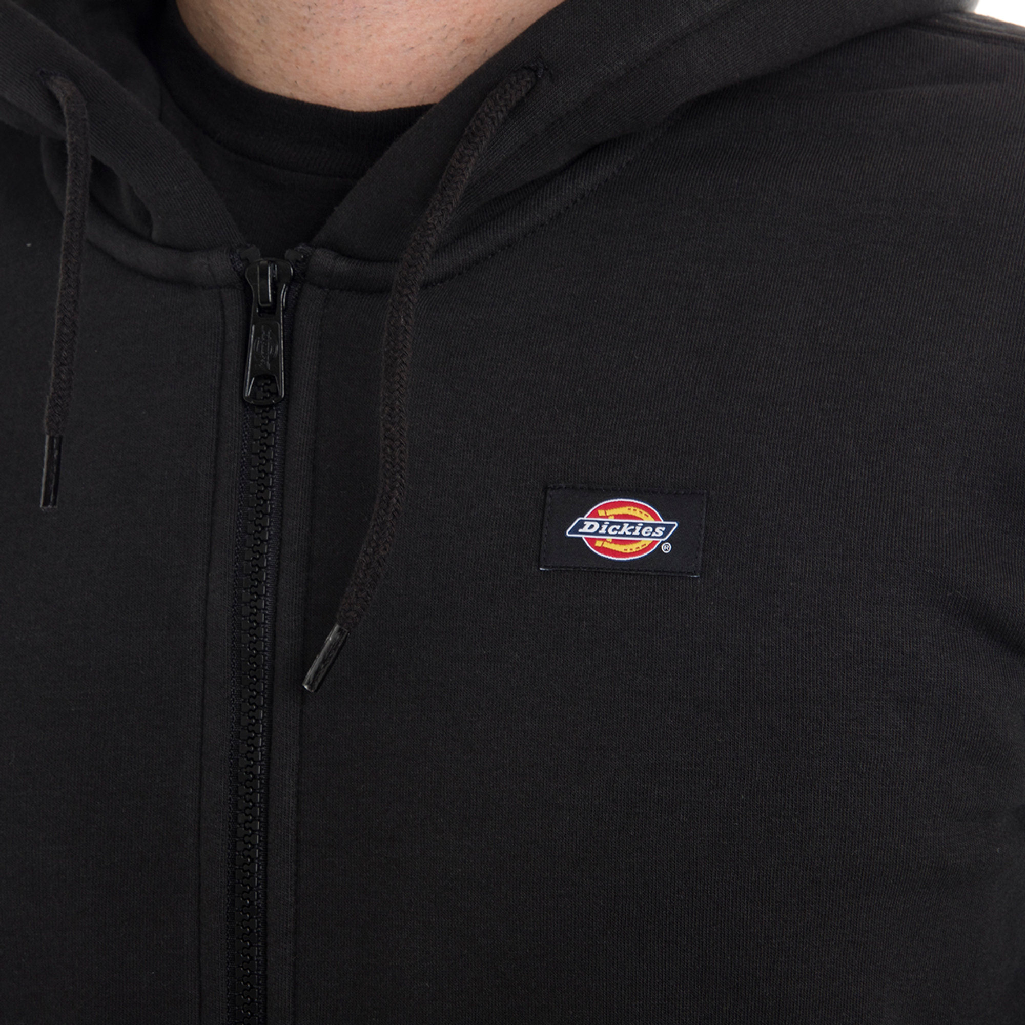 Felpa con zip e cappuccio Oakport nera Dickies vista1