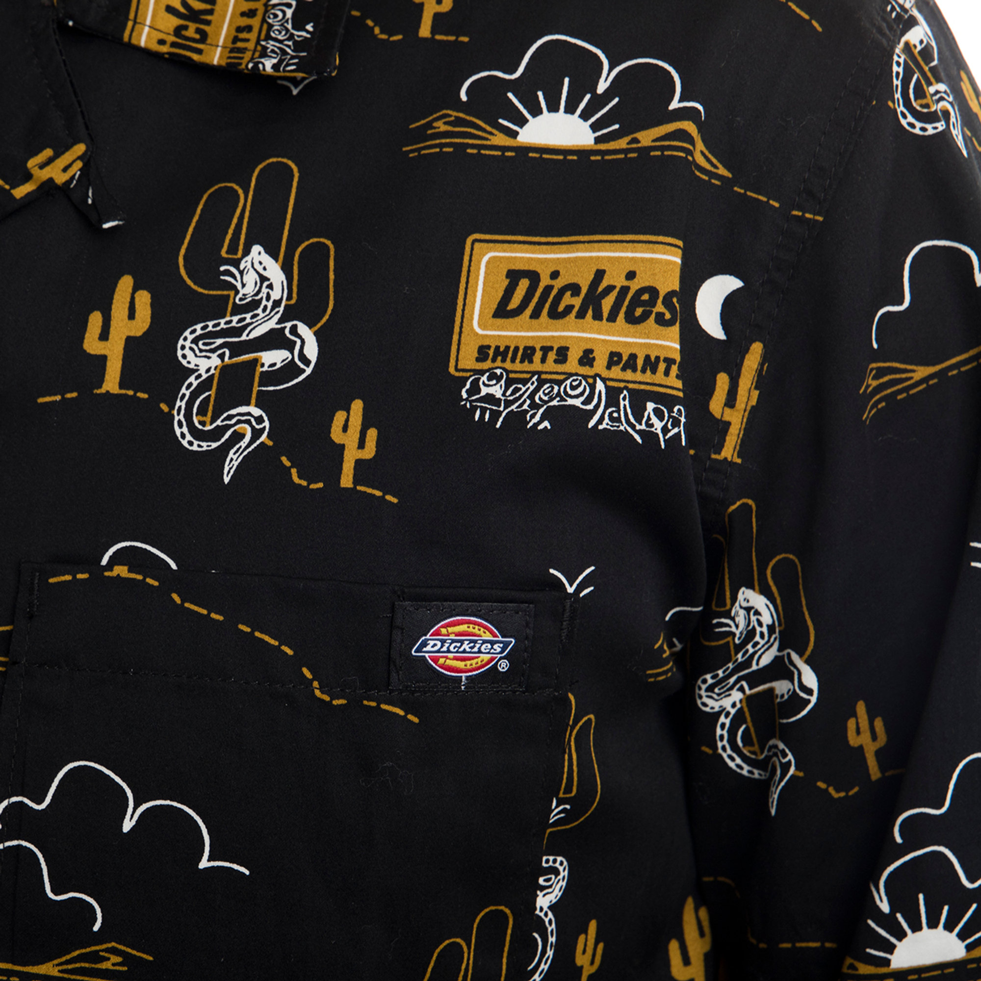Camicia Bettles AOP nera Dickies vista1