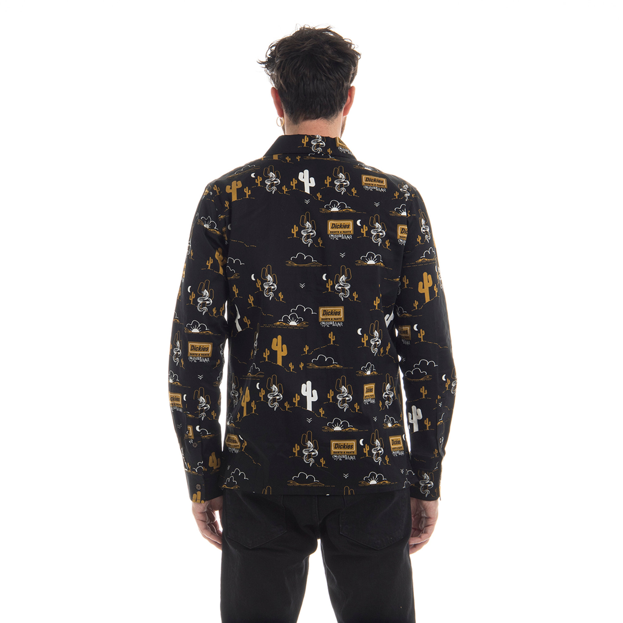 Camicia Bettles AOP nera Dickies vista3