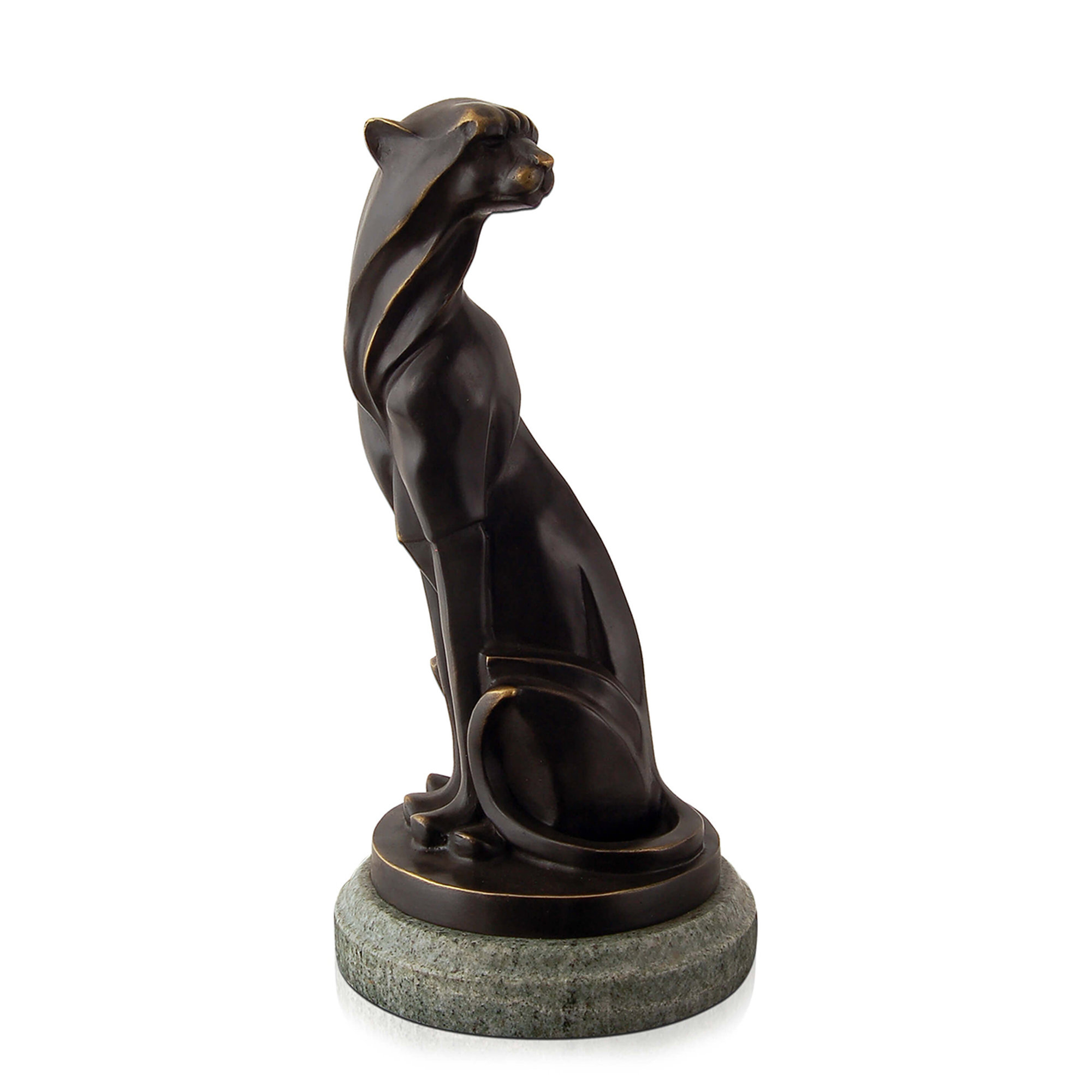 Adm - Sculpture en bronze - « Jaguar assis » - Couleur bronze ArteDalMondo vista1