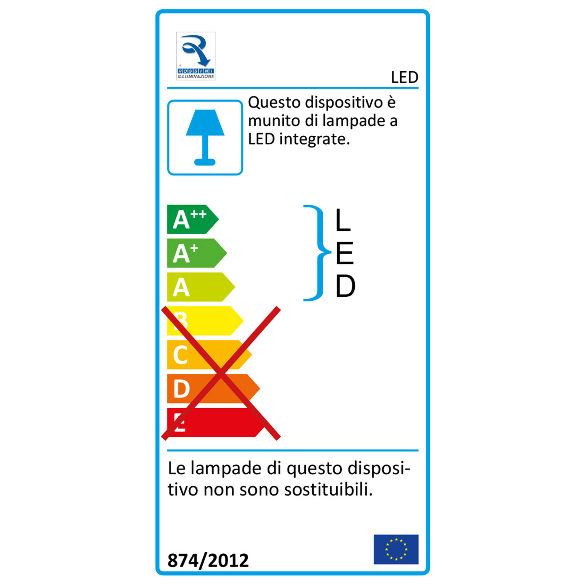 Lampada parete LED 3K 3W FRINGE, oro Rossini illuminazione 23 vista1