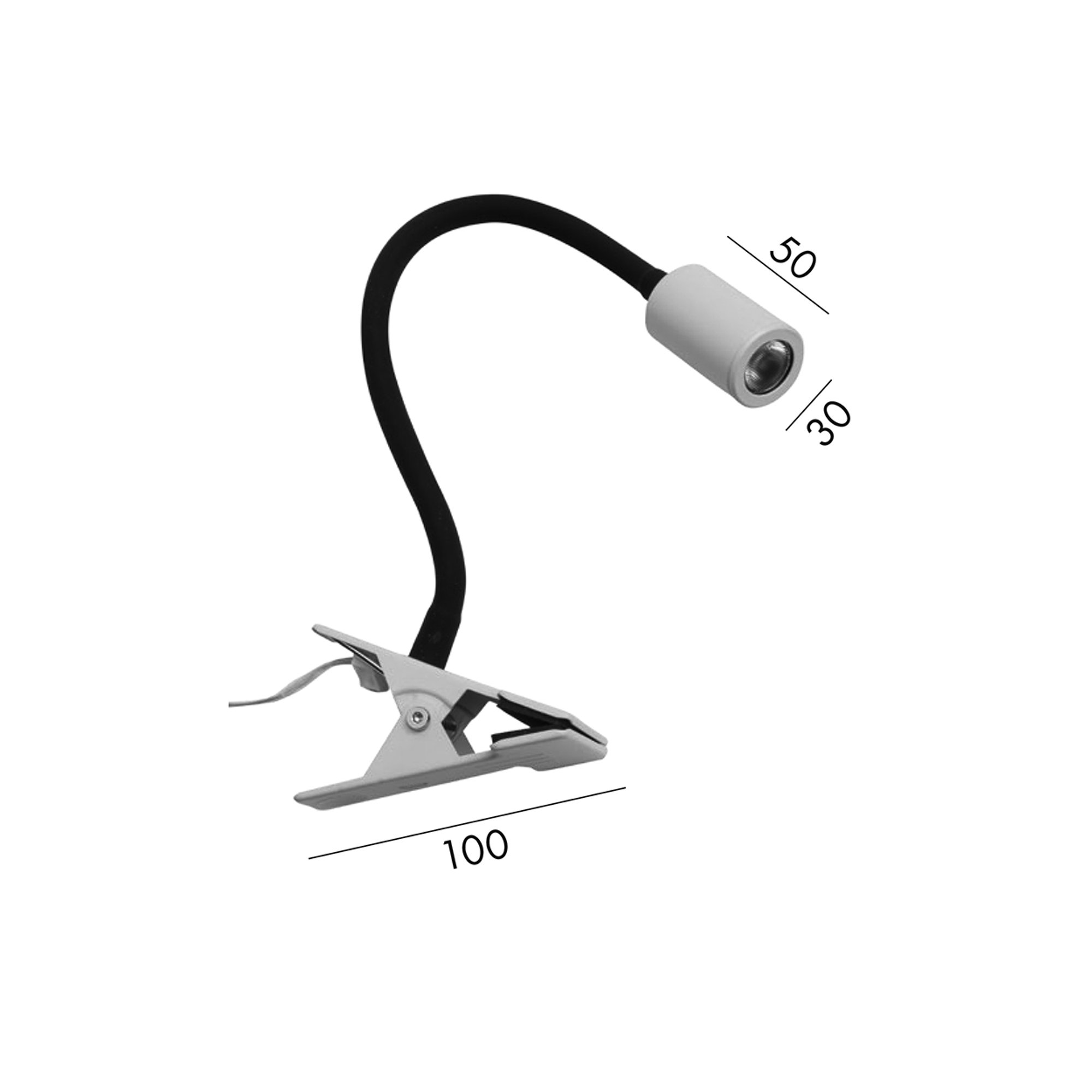 Lampada morsetto LED 3K 3W FRINGE, rosso Rossini illuminazione 23 vista1