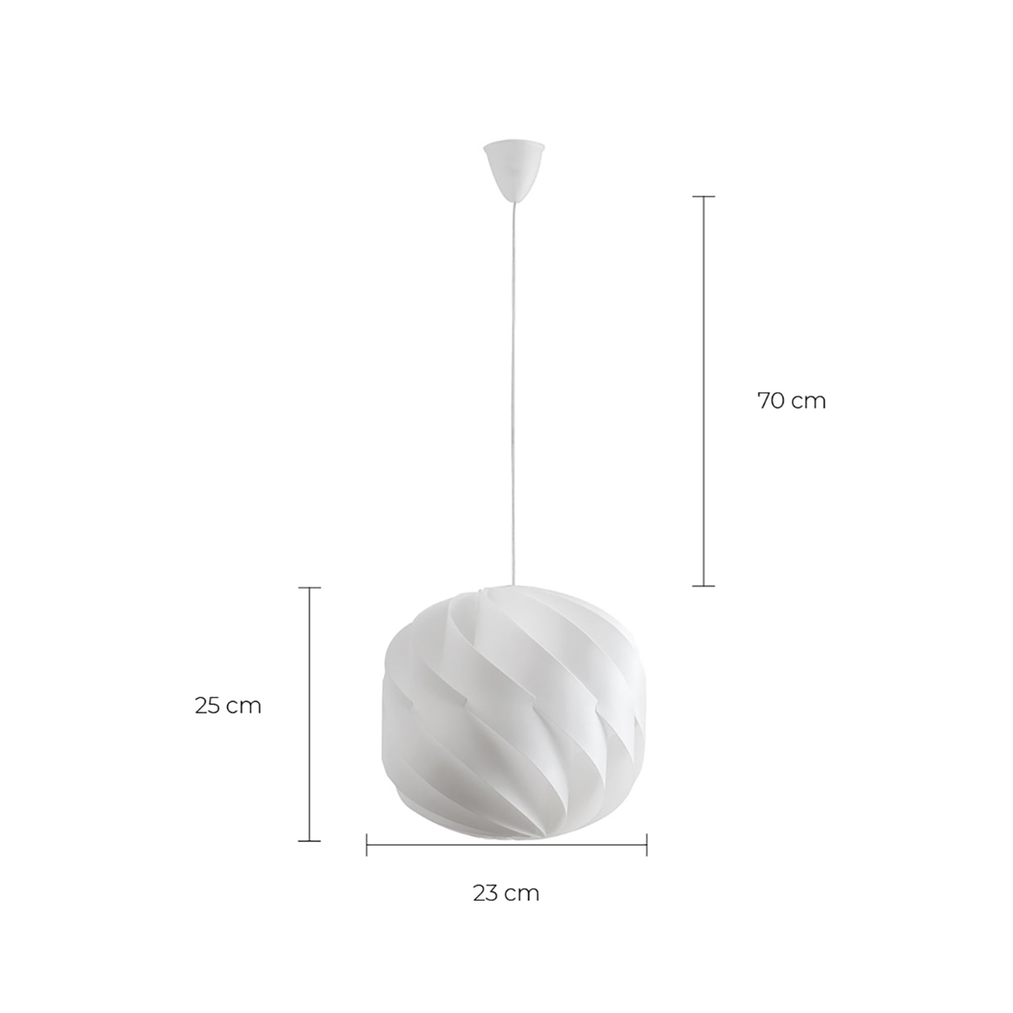 Lampada a sospensione E27 1x60W SHELL, bianco Rossini illuminazione 23 vista1