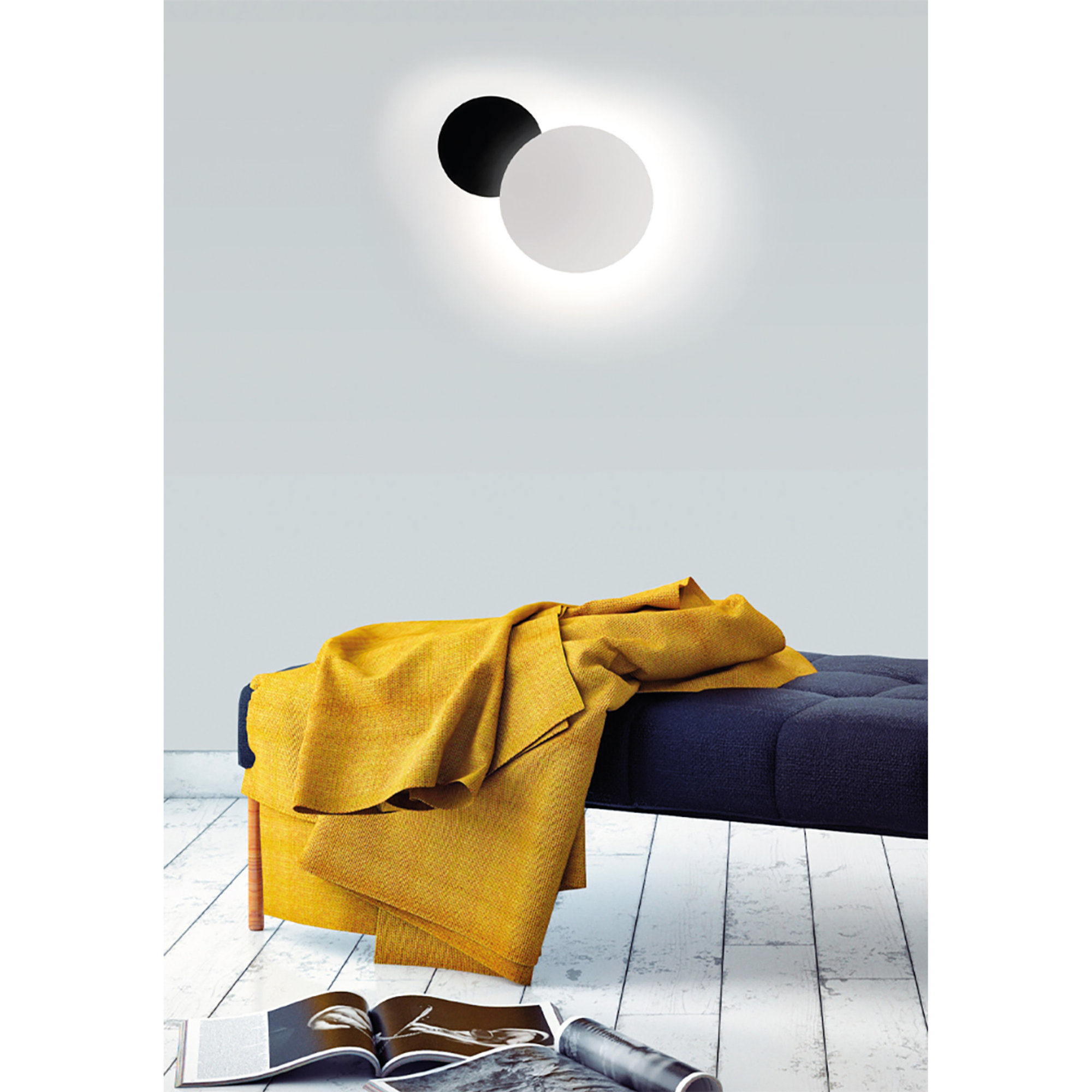 Lampada parete LED 2700K 9W SUNSET, nero Rossini illuminazione 23 vista1