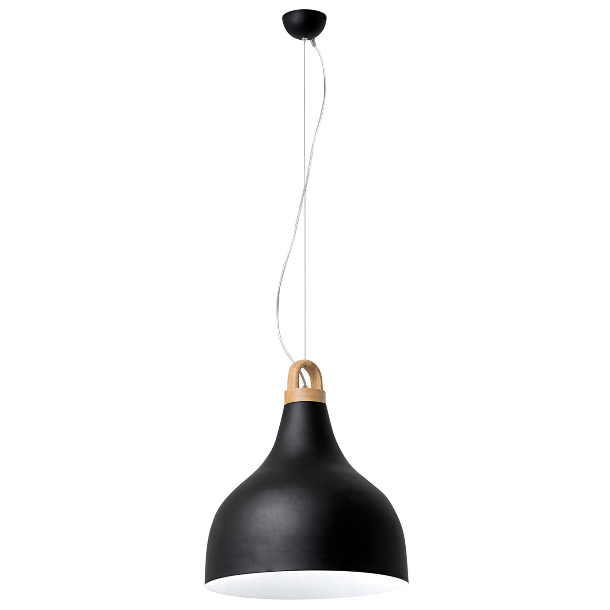 Lampada a sospensione E27 big 1x40W BELL, nero Rossini illuminazione 23 vista1