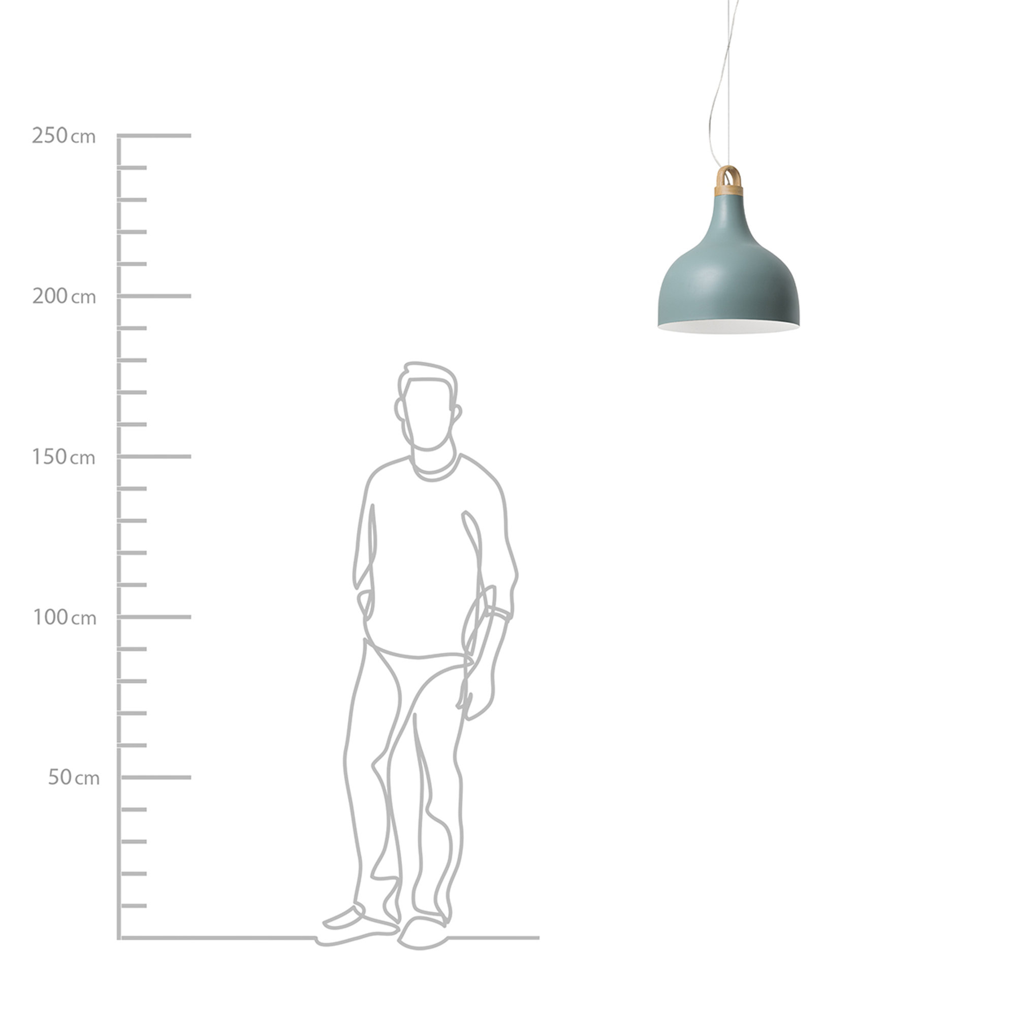 Lampada a sospensione E27 big 1x40W BELL, verde Rossini illuminazione 23 vista4