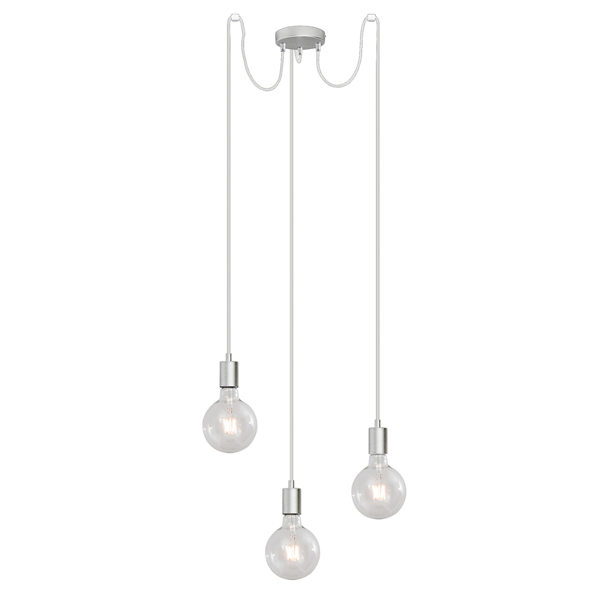 Lampada a sospensione E27 3x75W ERKEL, bianco Rossini illuminazione 23 vista0