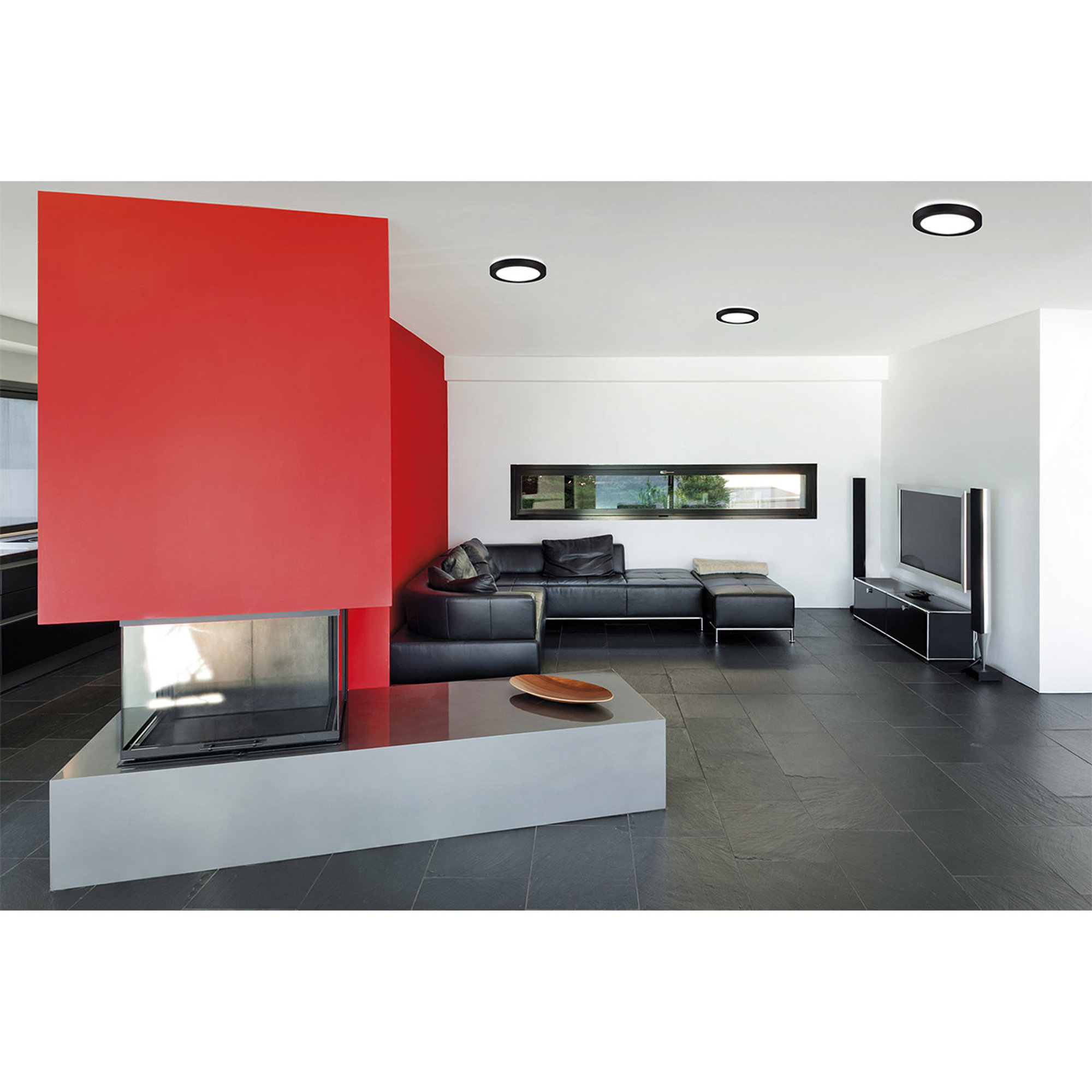 Plafoniera LED 20W ip44 FOLKS, nero Rossini illuminazione 23 vista1