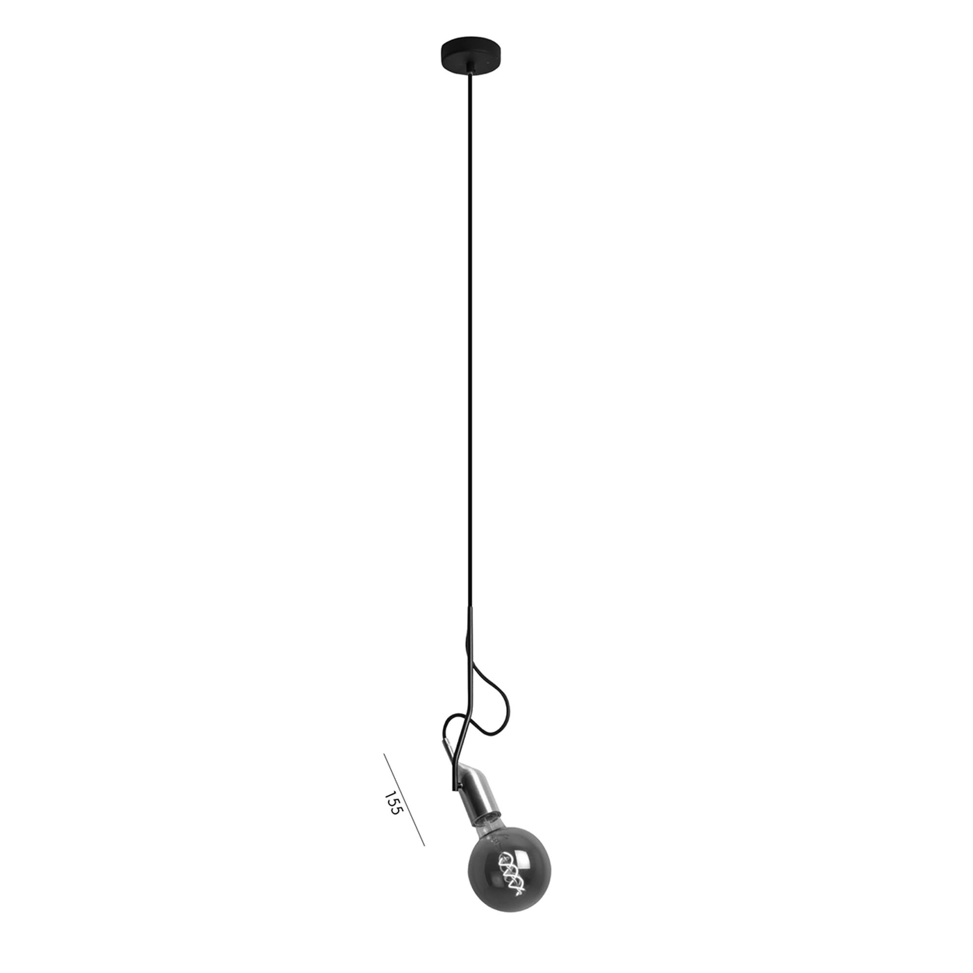 Lampada a sospensione E27 KARAOKE, nero/ottone Rossini illuminazione 23 vista1