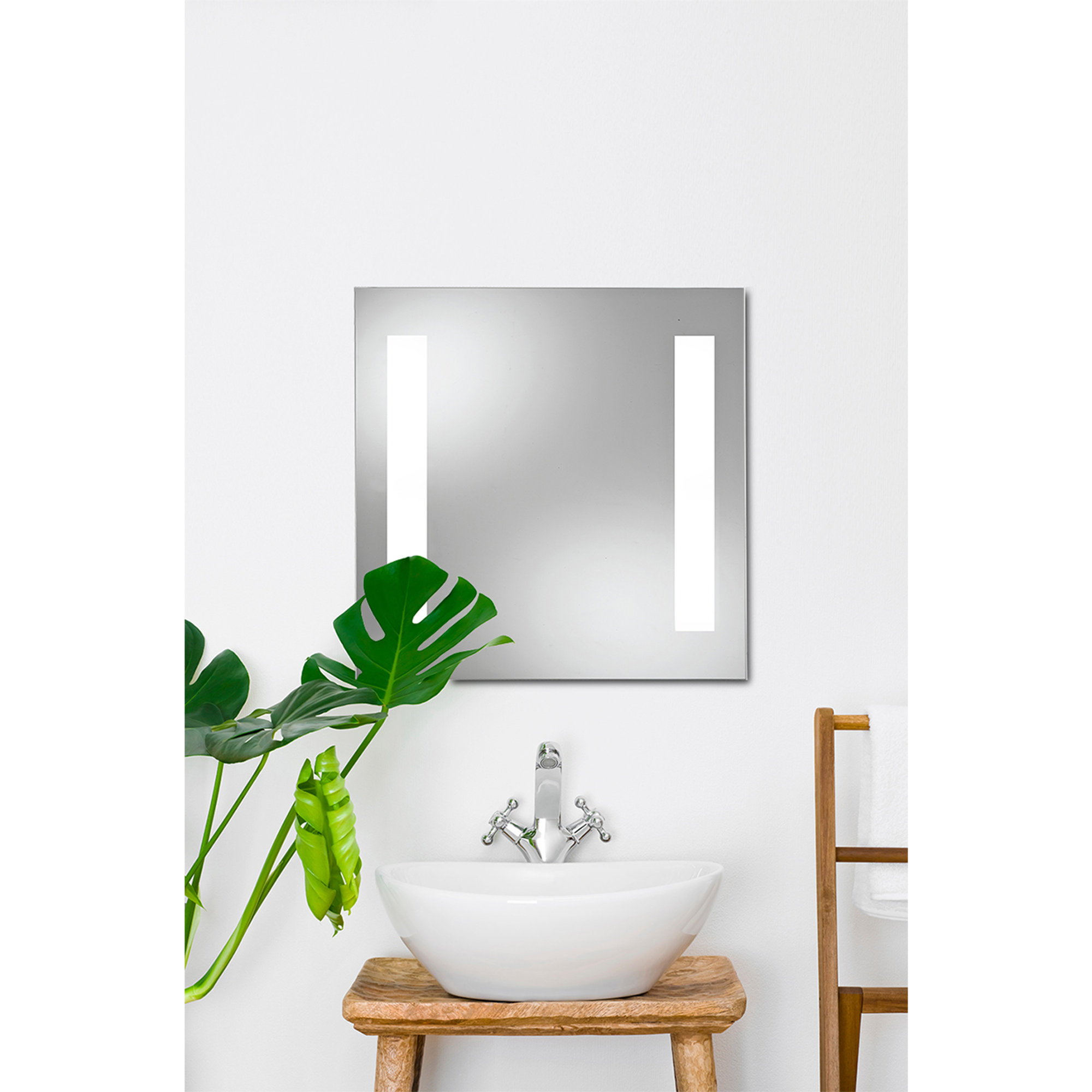 Specchio 60x60 a LED 16W ALTEA, grigio Rossini illuminazione 23 vista1