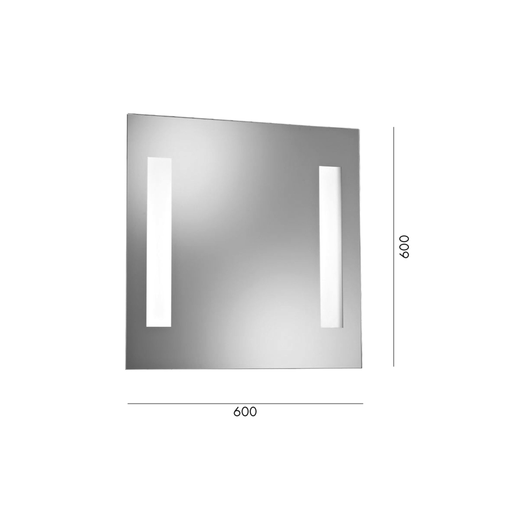Specchio 60x60 a LED 16W ALTEA, grigio Rossini illuminazione 23 vista2