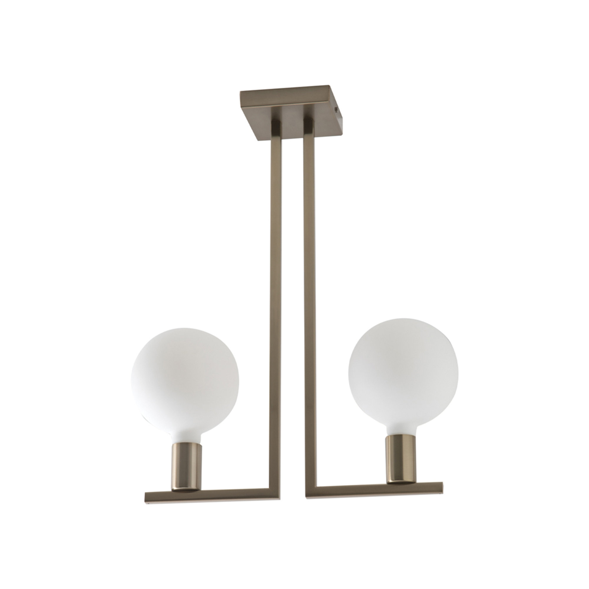 Plafoniera 2x42W E27 TWIN, ottone Rossini illuminazione 23 vista0