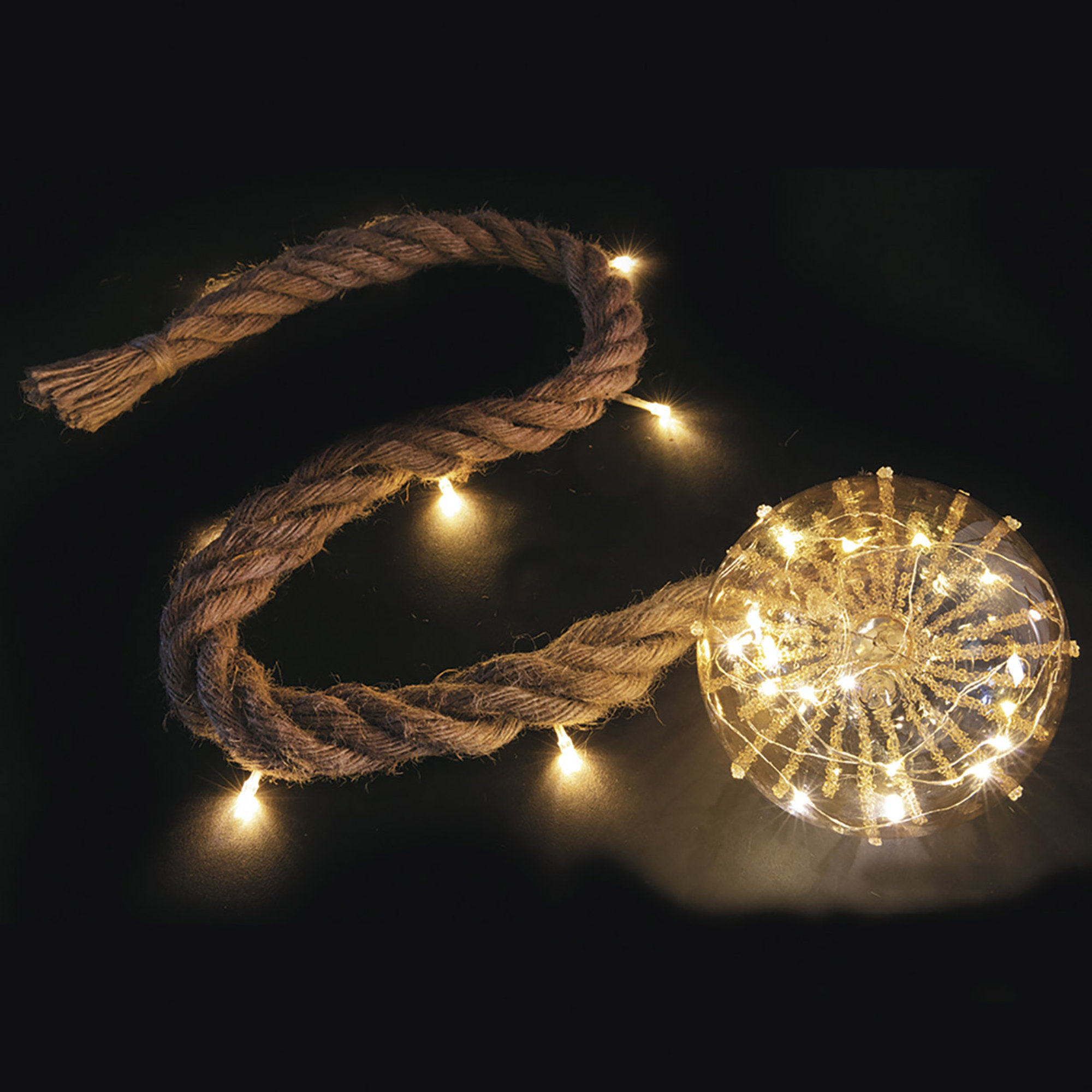 Xmas Palla luminosa con corda 19 led, oro Villa D'Este Home Tivoli 1996 vista4