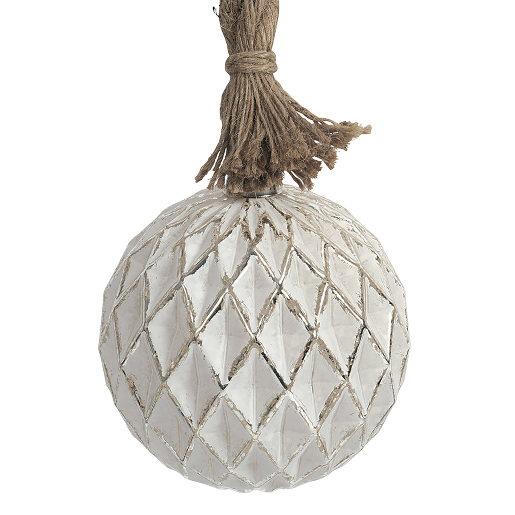 Xmas Palla luminosa con corda con glitter 24 led, bianco Villa D'Este Home Tivoli 1996 vista1