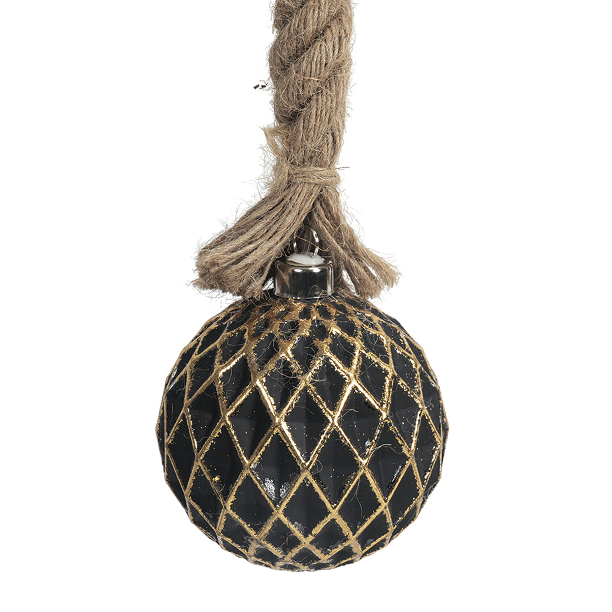 Xmas Palla luminosa con corda decor geometrico 19 led, oro Villa D'Este Home Tivoli 1996 vista1
