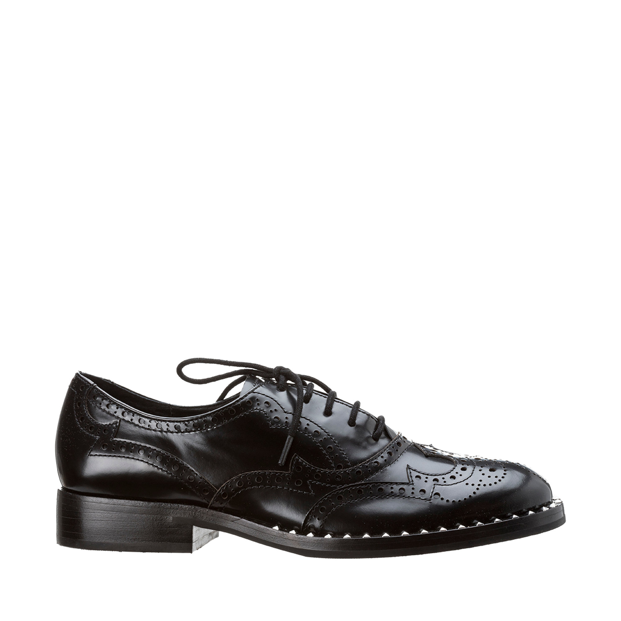 Stringate brogue nere Ash vista0