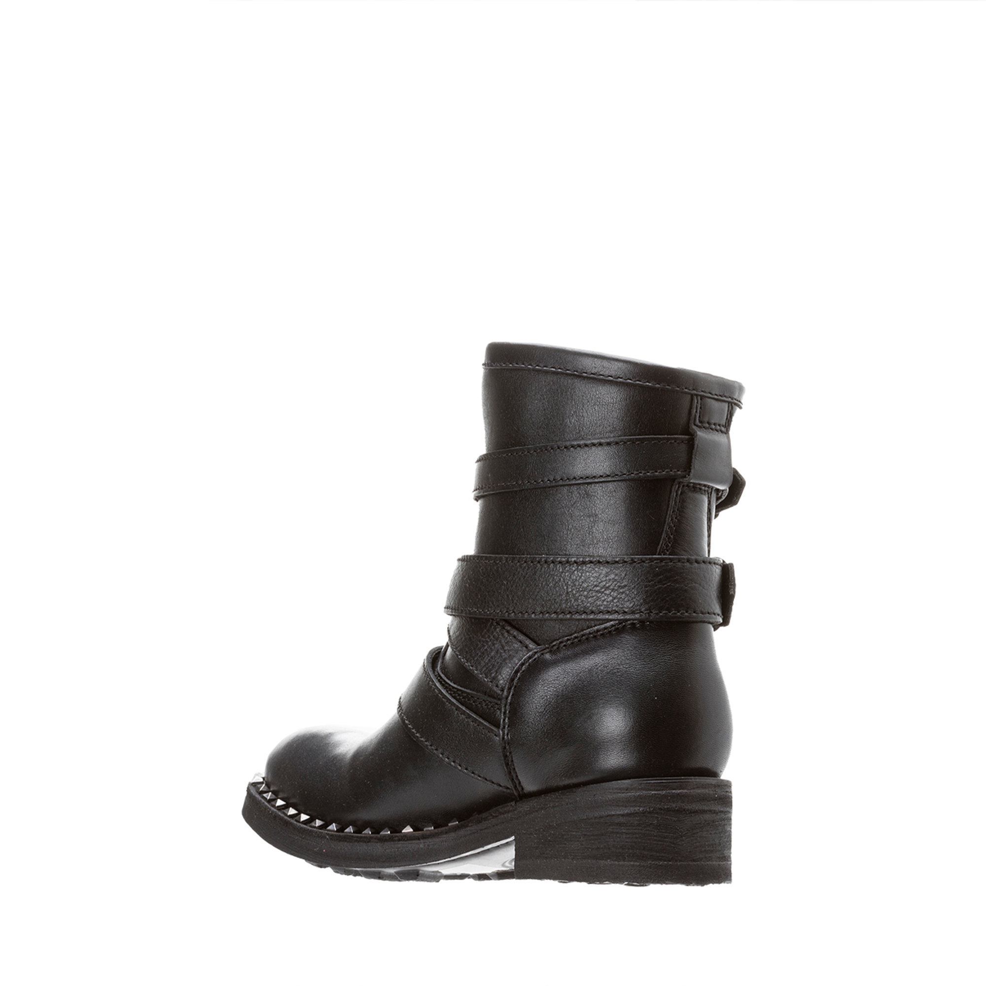 Biker con cinturini e borchie neri Ash vista2