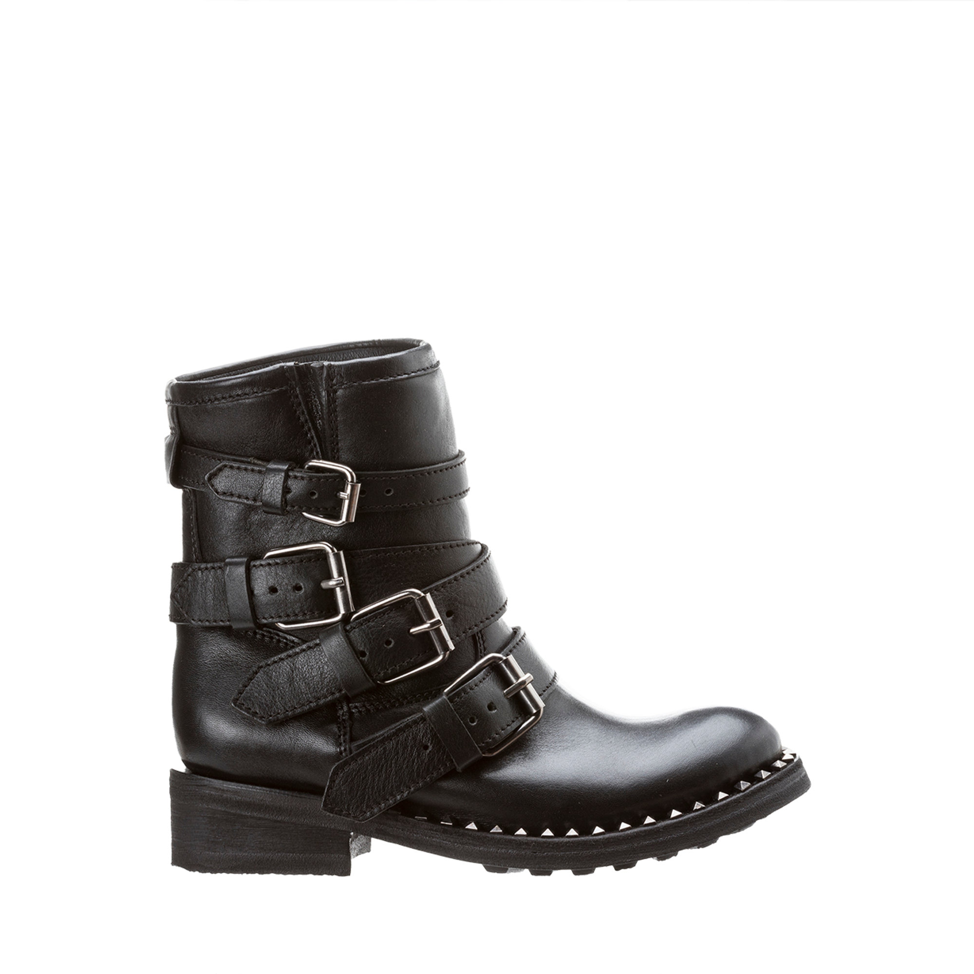 Biker con cinturini e borchie neri Ash vista0