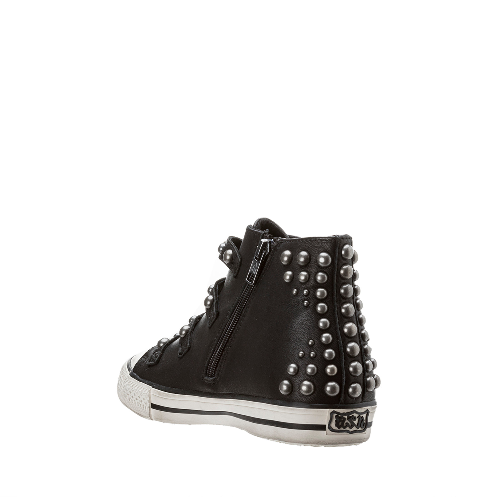 Sneakers alte con borchie nere Ash vista2