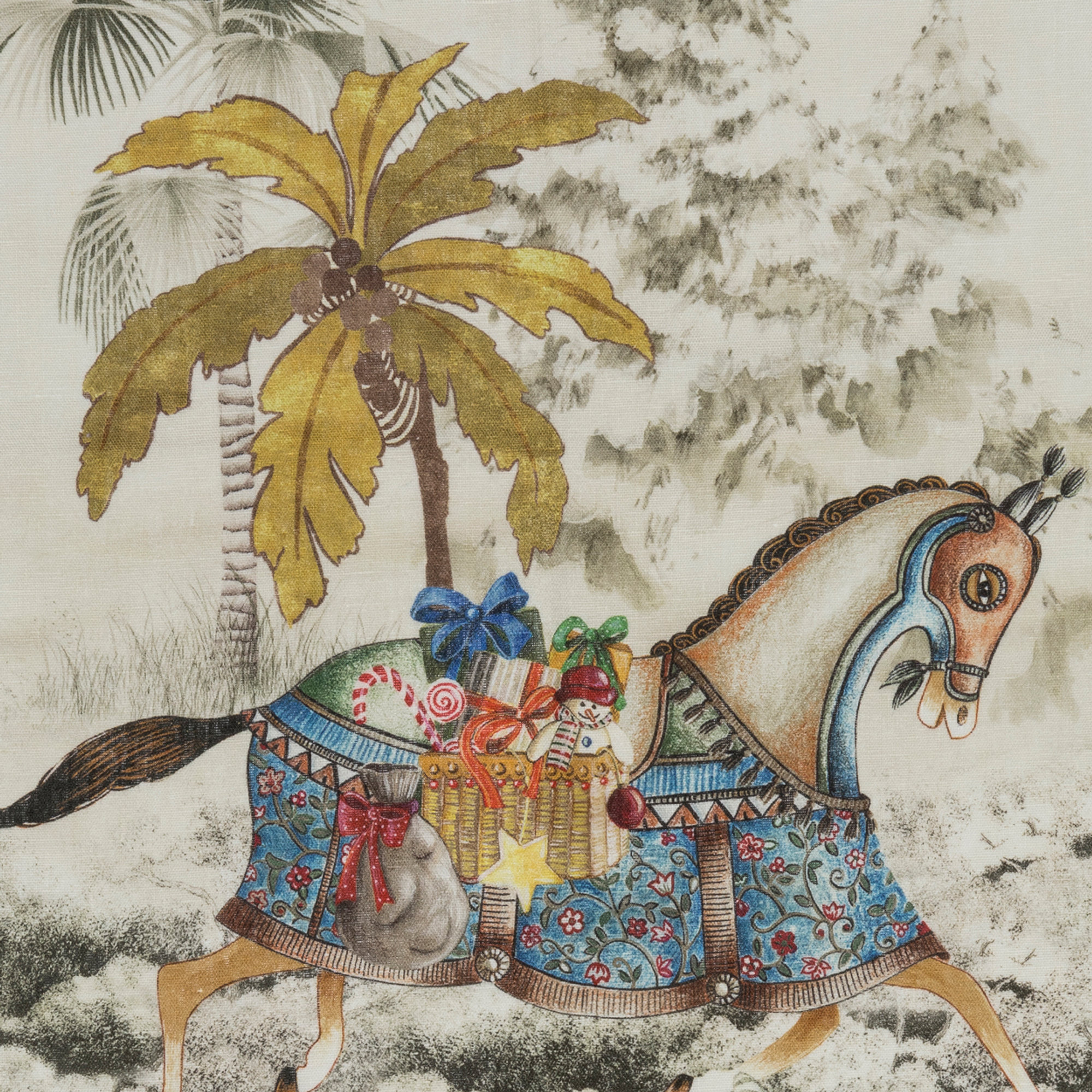 Strofinaccio Exotic Christ Cavallo 50X70 Tessitura Toscana Telerie vista2