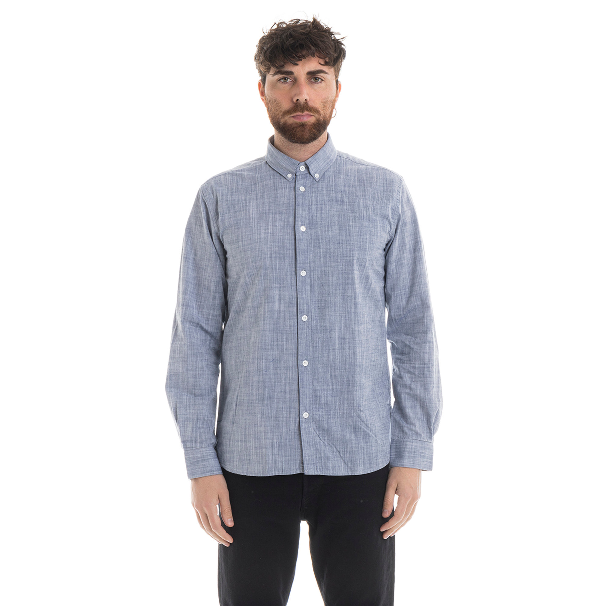 Camicia button down effetto denim Minimum vista0