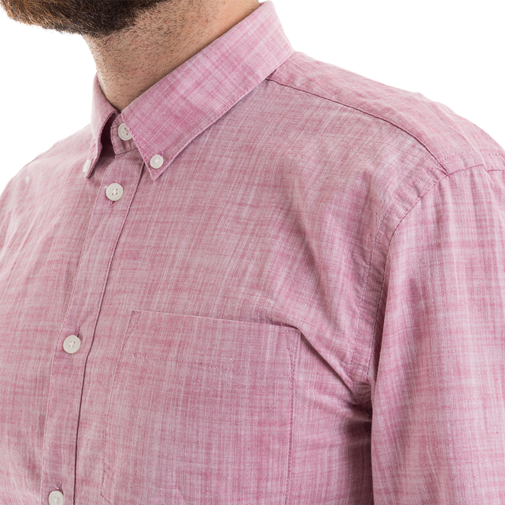 Camicia button down rosa melange Minimum vista1
