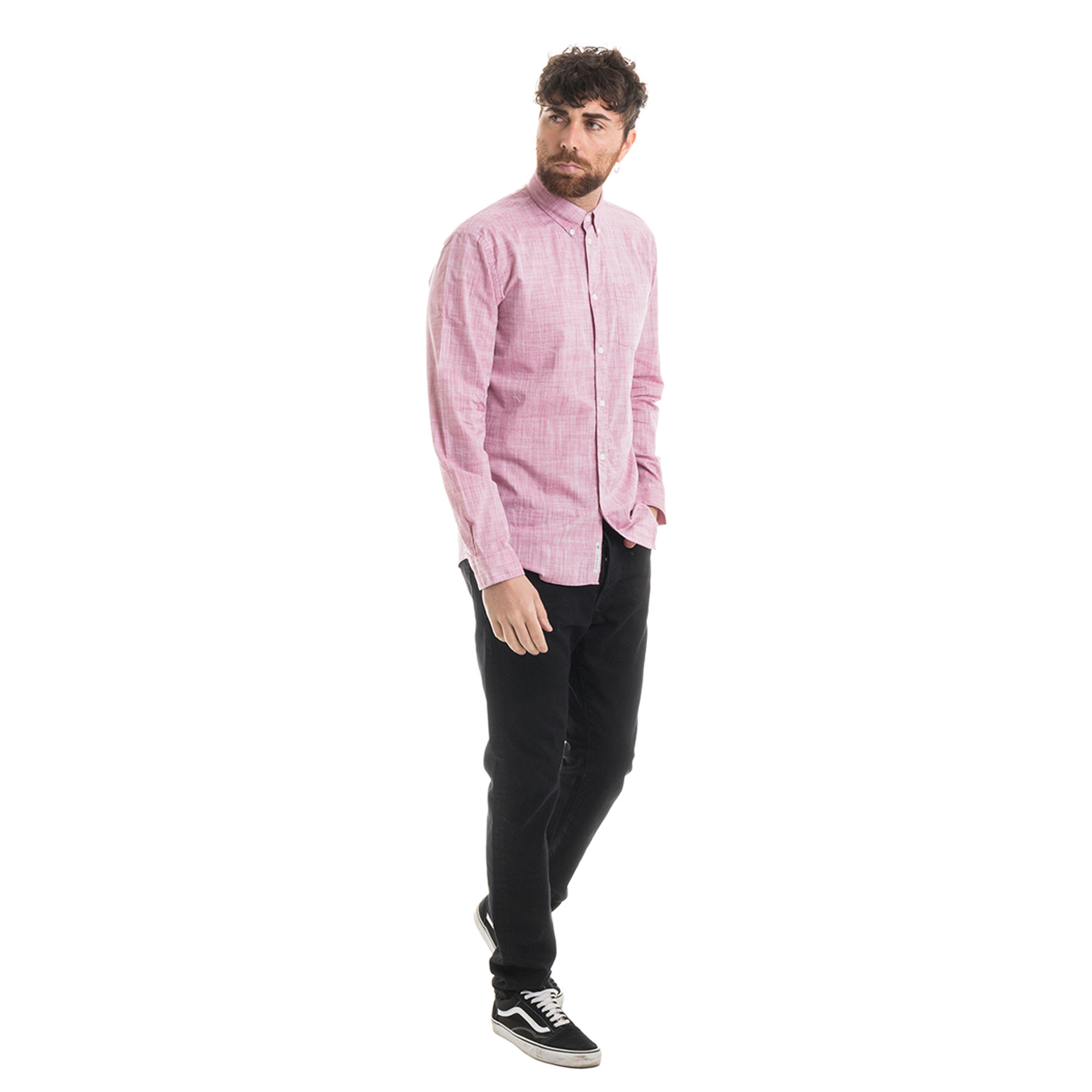 Camicia button down rosa melange Minimum vista2