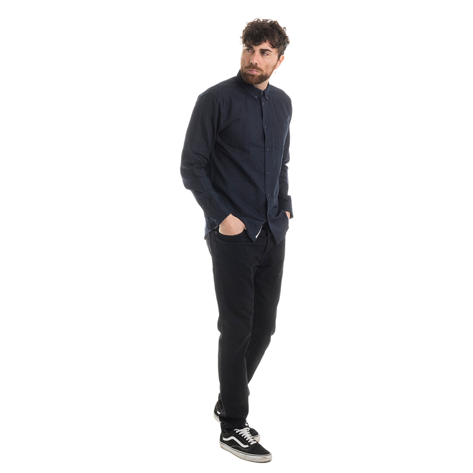 Camicia button down blu notte Minimum vista2