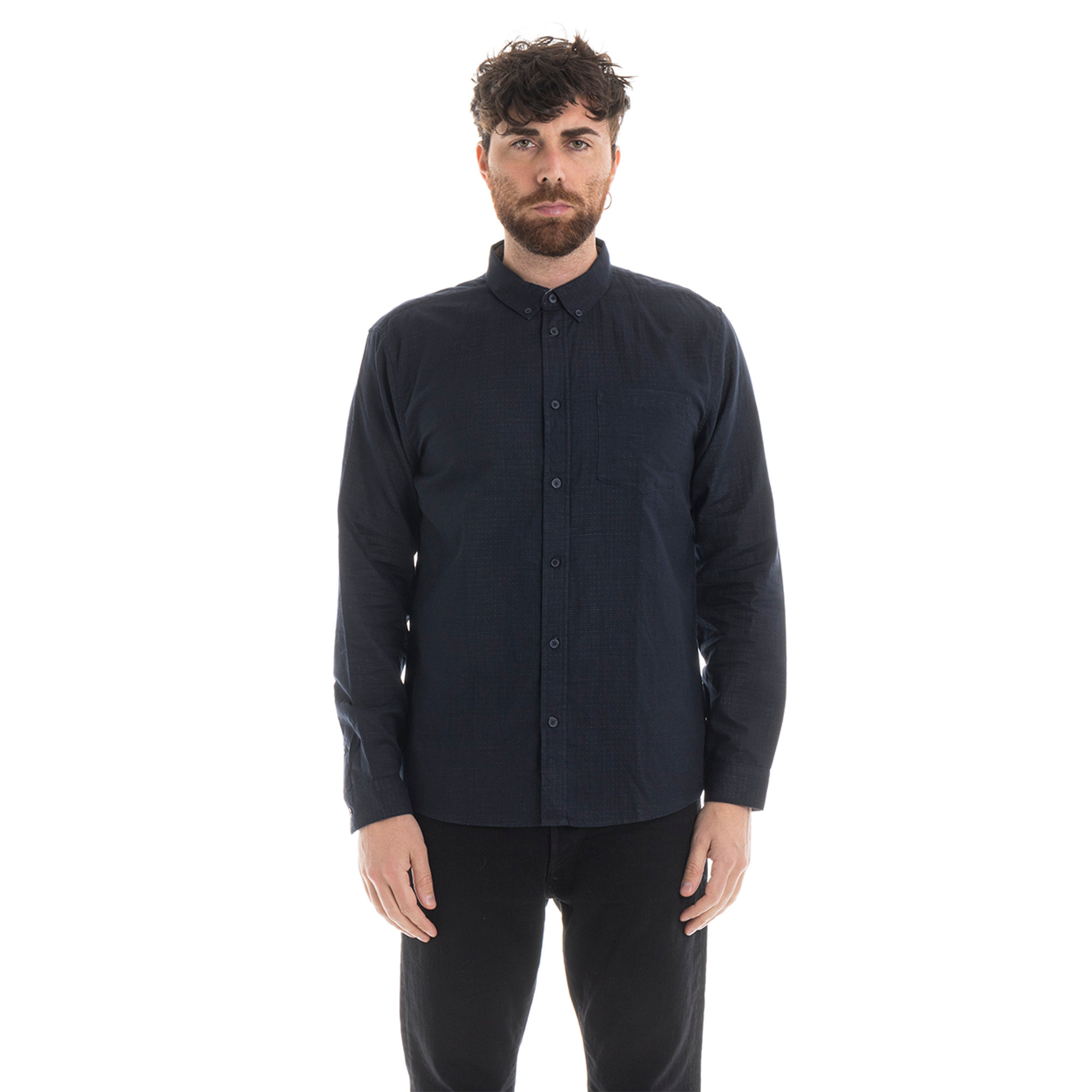 Camicia button down blu notte Minimum vista0