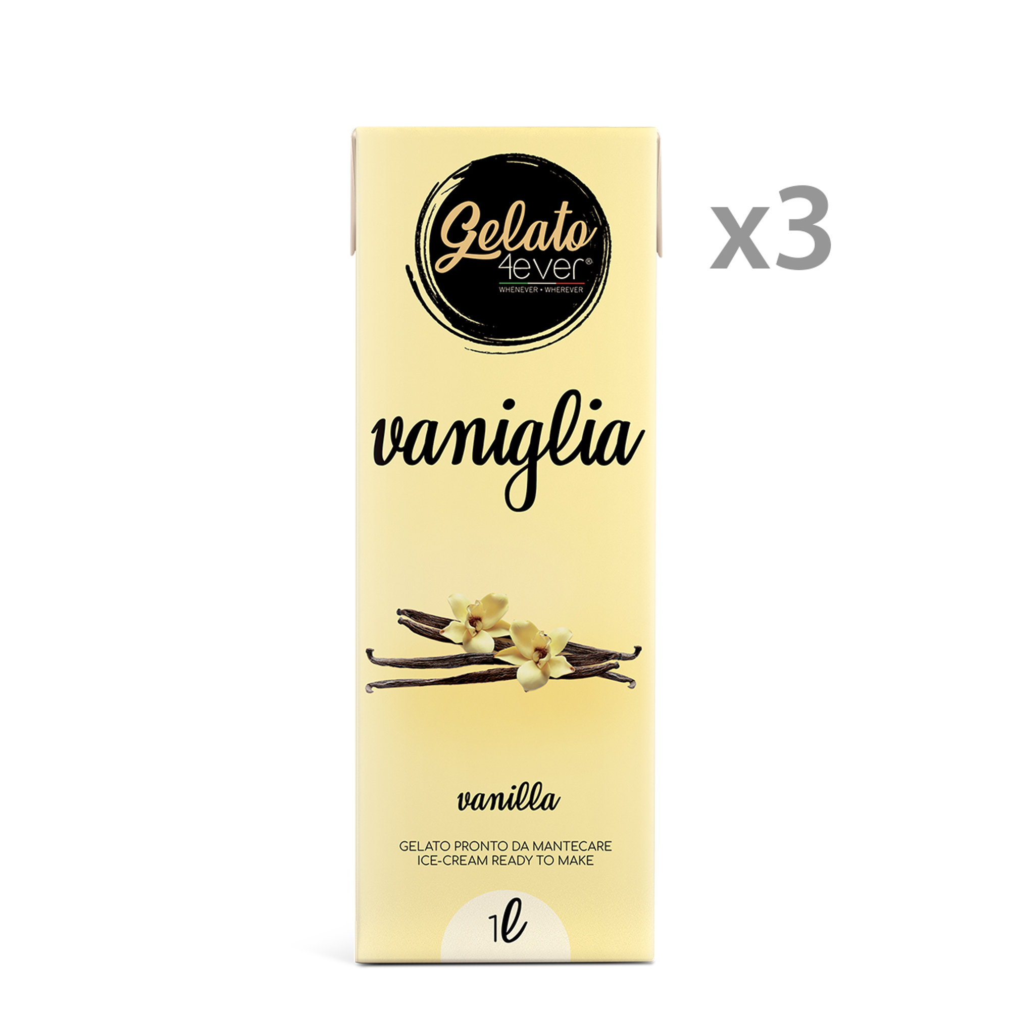 3 brick 1 lt  - Vaniglia Gelato 4ever vista0