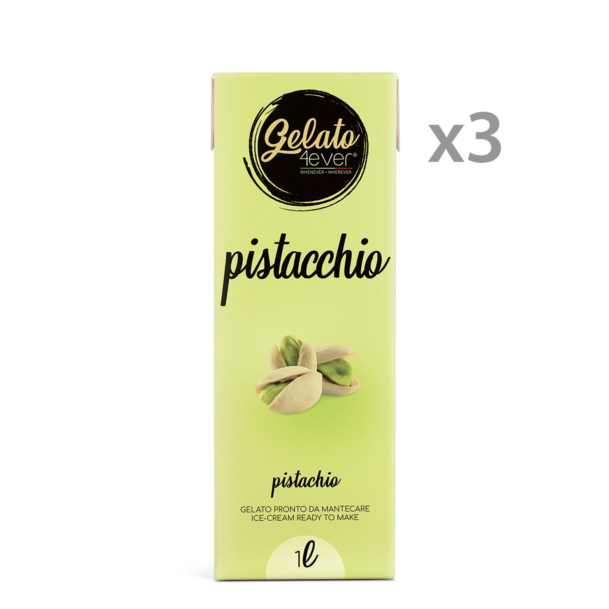 3 brick 1 lt  - Pistacchio Gelato 4ever vista0