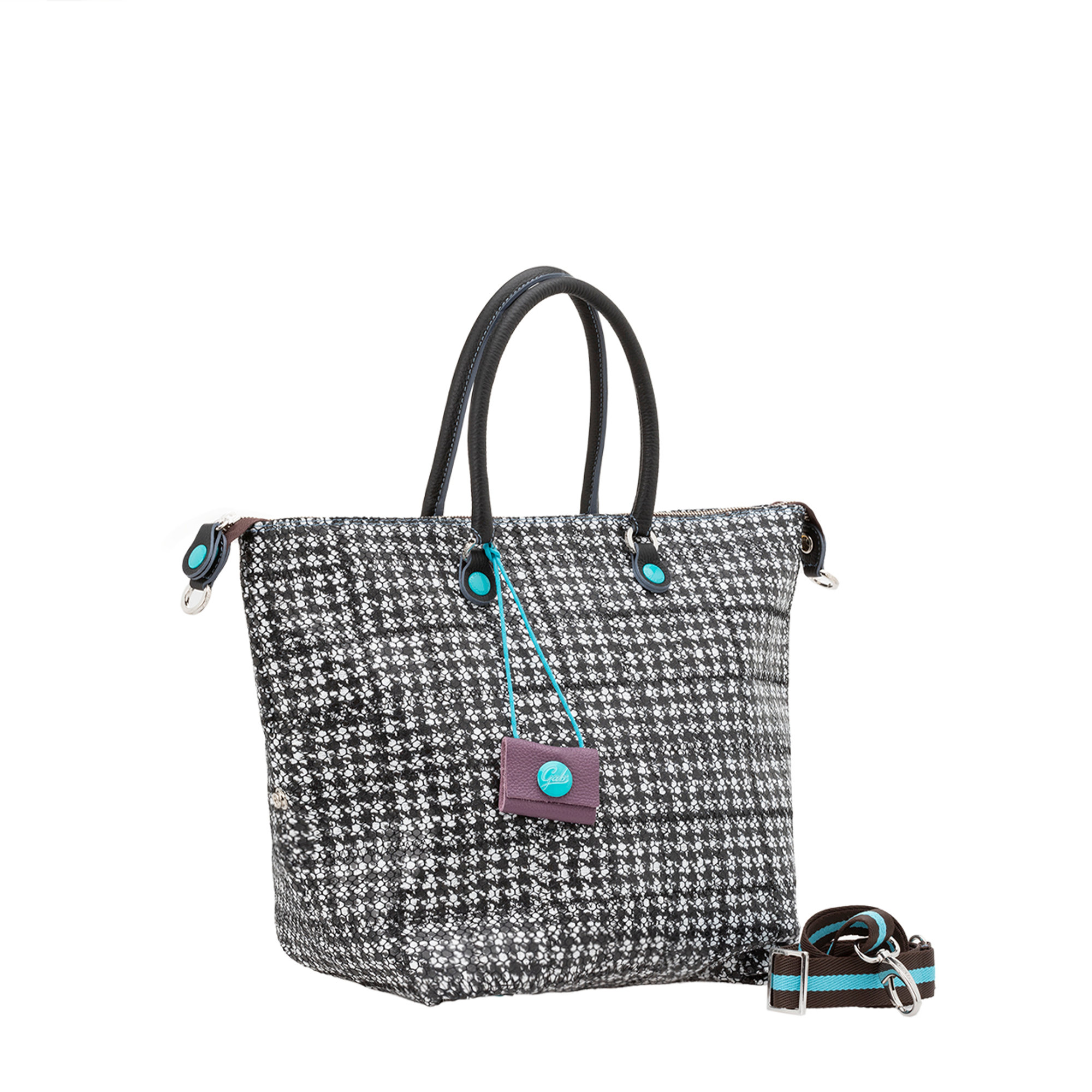Shopper trasformabile G43 in tessuto bicolor Gabs vista2