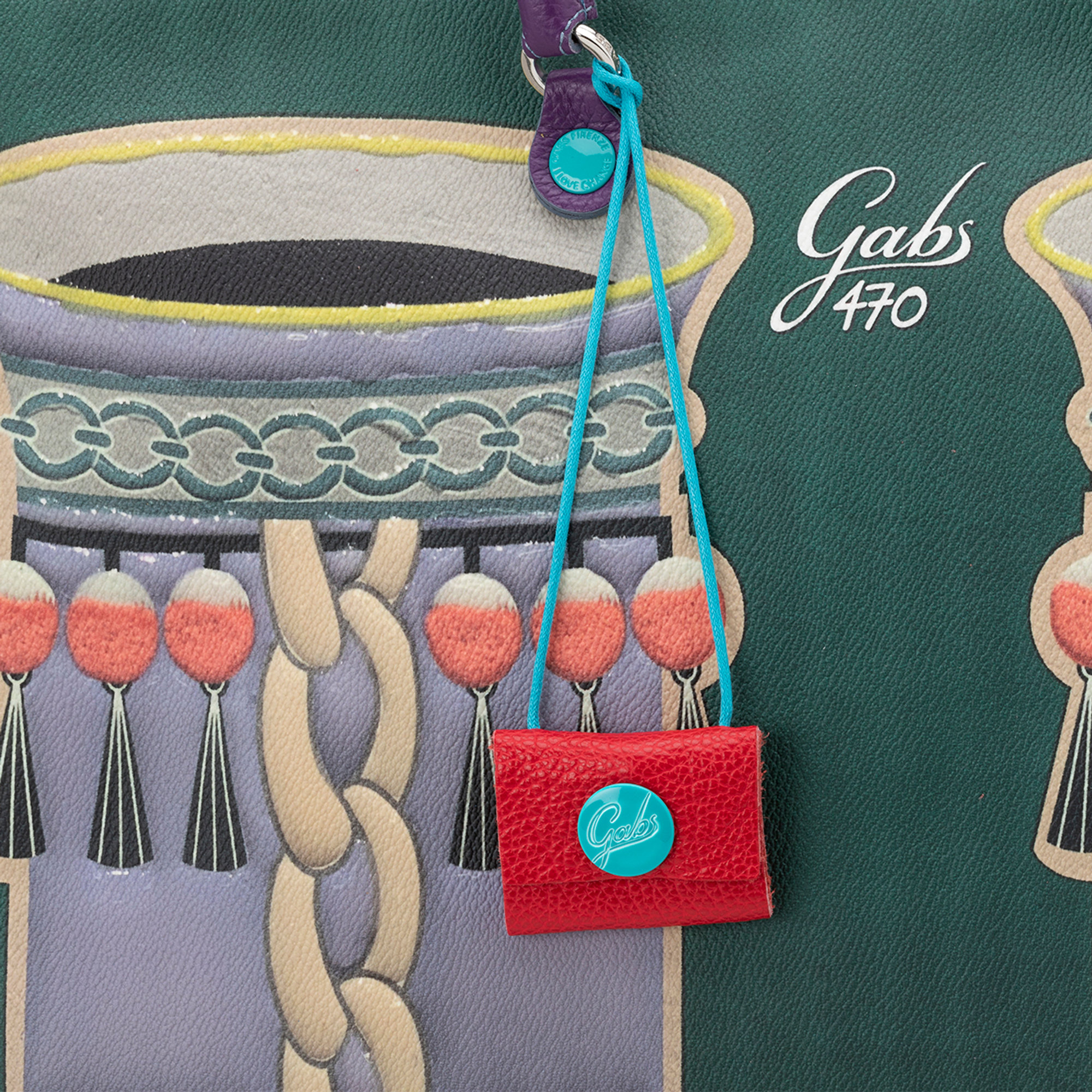Shopping trasformabile G3-L in pelle nera con scritte all over Gabs vista4