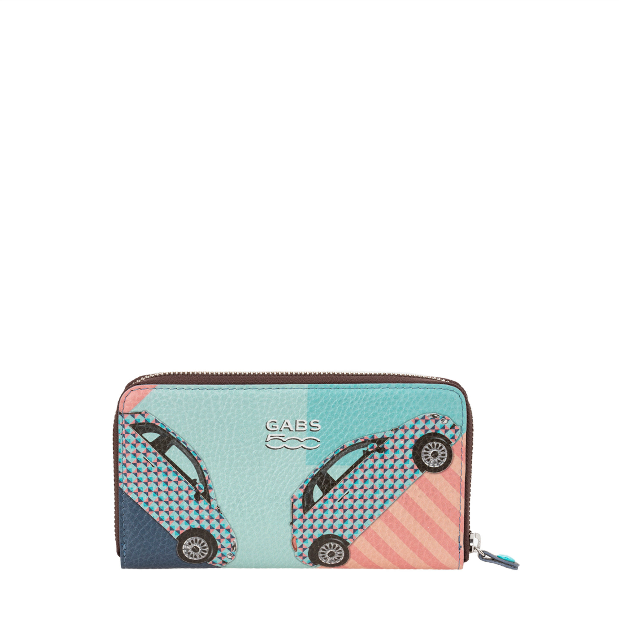 Portafoglio zip around in pelle con macchinine Gabs vista3