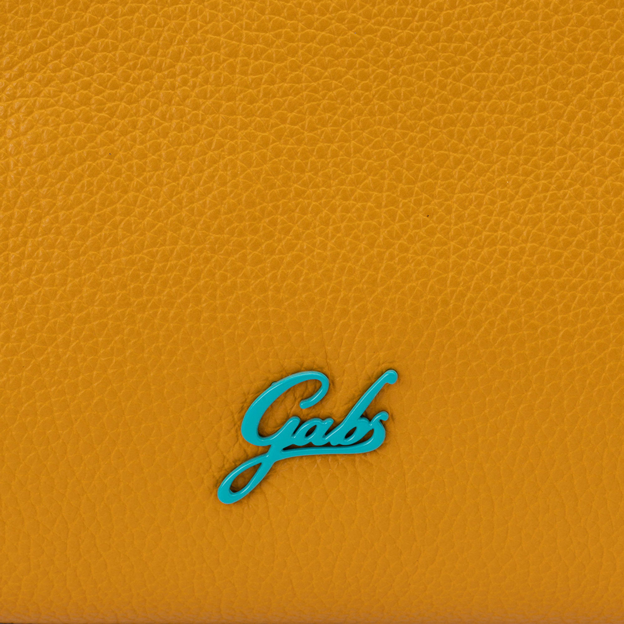 Shopping bag Emila ocra con inserti in tessuto multicolor Gabs vista3