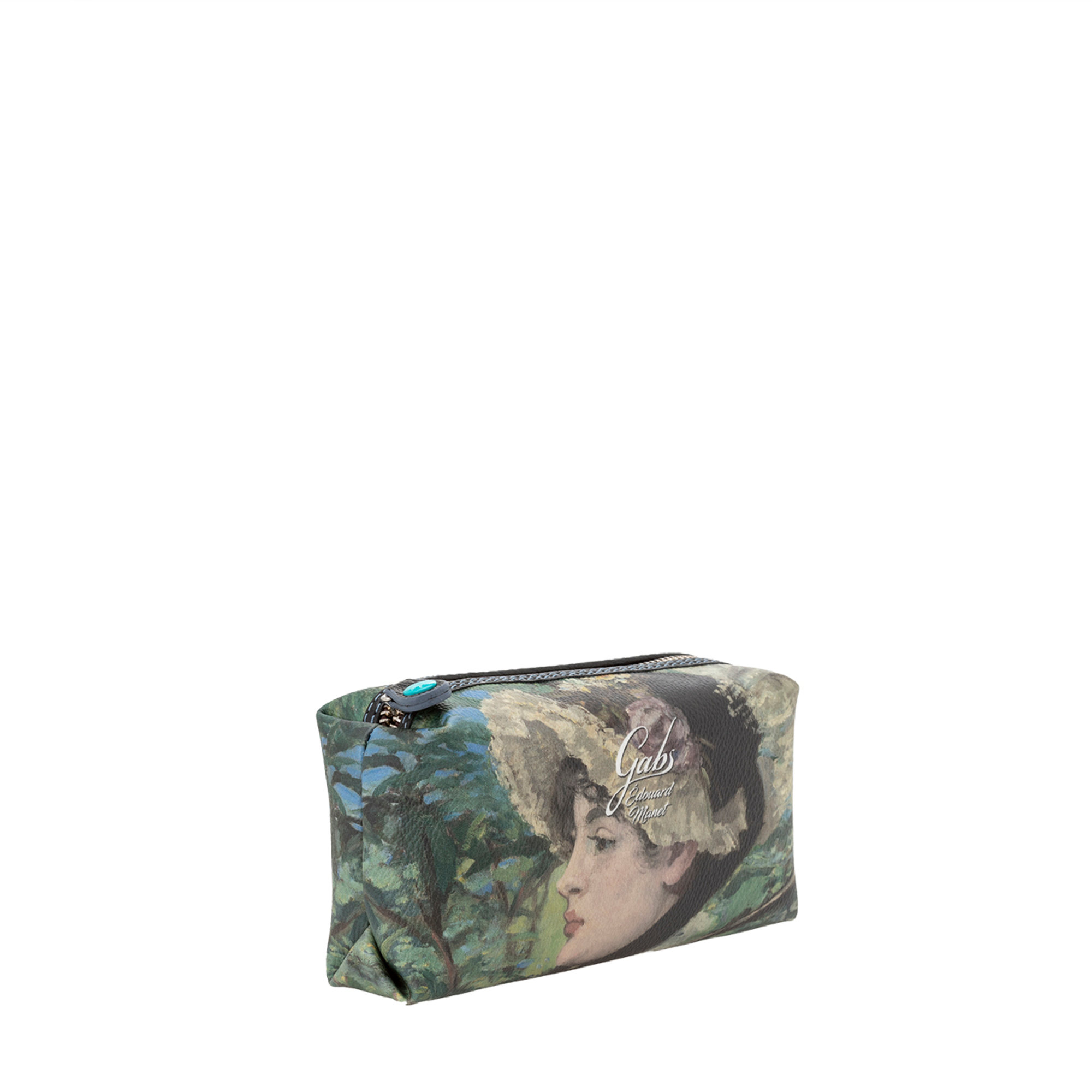 Beauty case in pelle con riproduzione quadro antico Gabs vista1