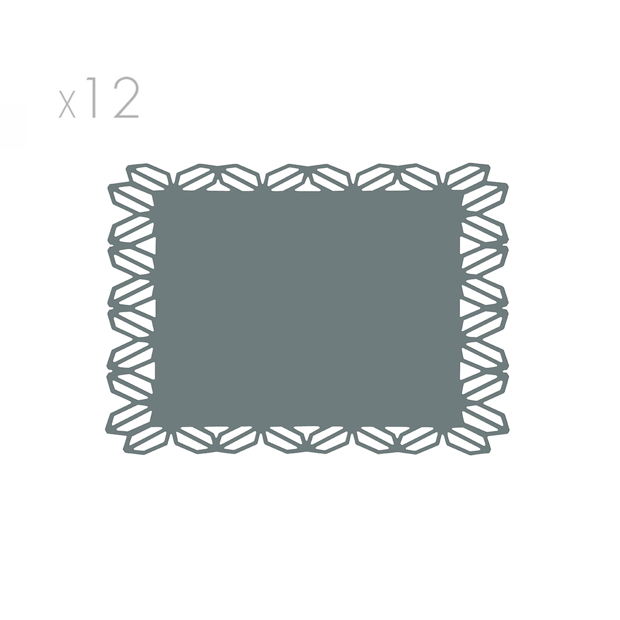 Servizio tavola 12 tovagliette 44x32, grigio Bitossi  vista0